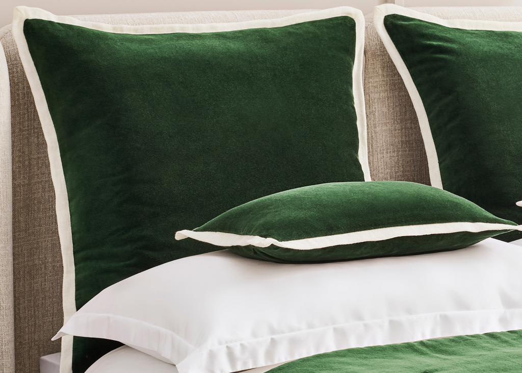 Christy "Eltham" Cushion Cover in Forest Green