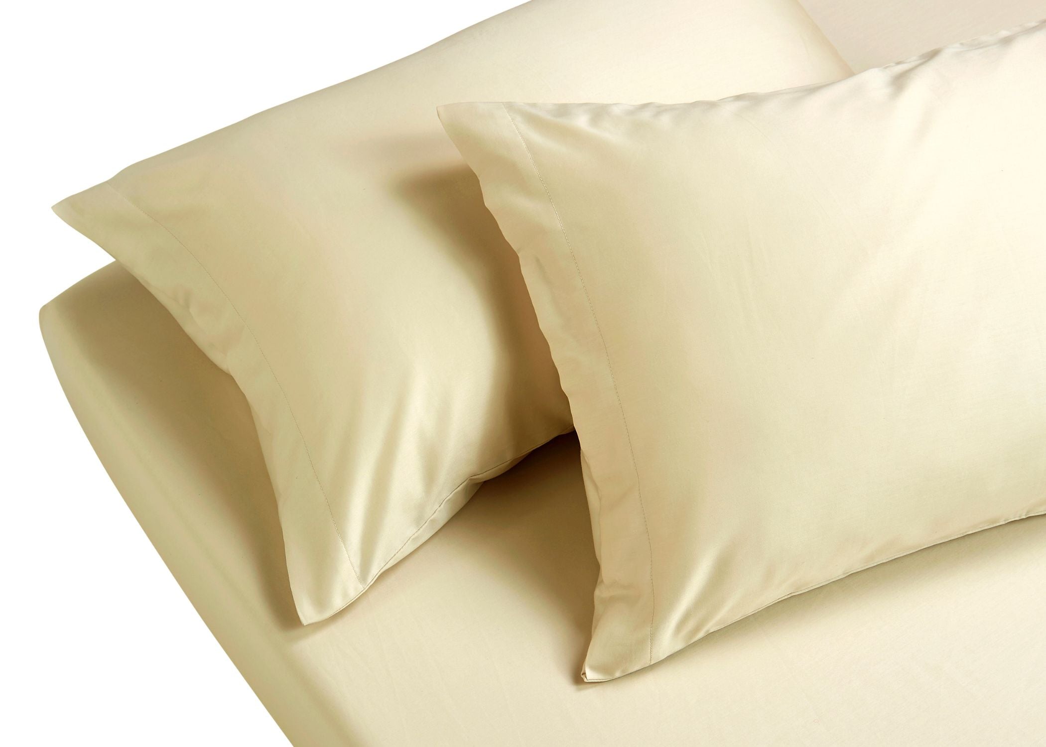 Christy "400 TC Sateen" Plain Dyed Sheets in Colour Soft Gold