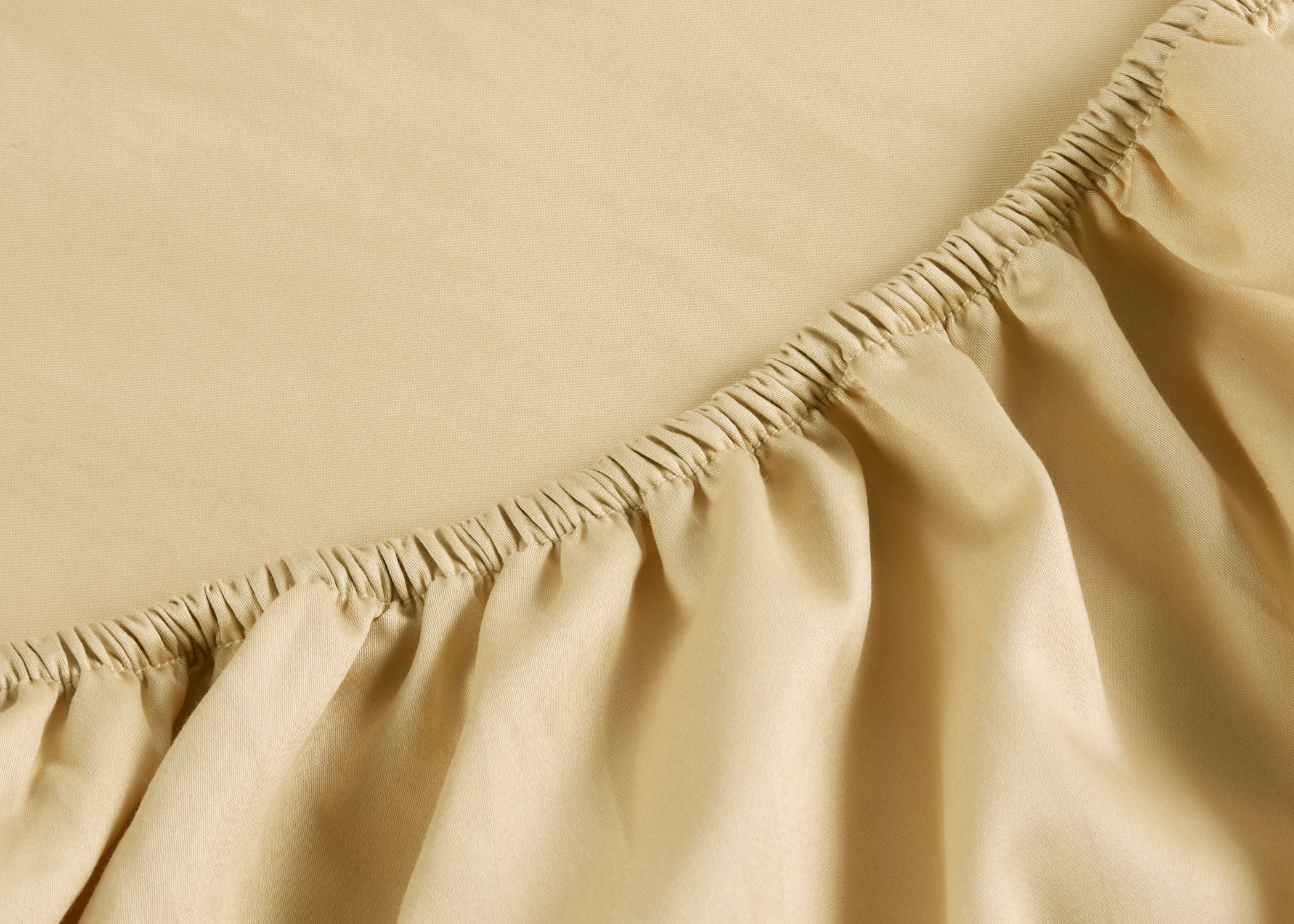 Christy "400 TC Sateen" Plain Dyed Sheets in Colour Soft Gold