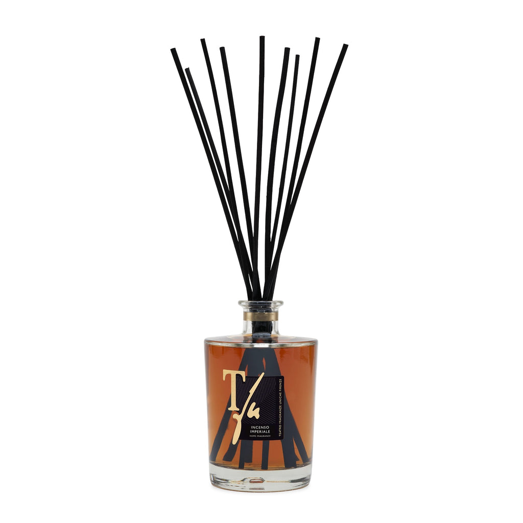 Incenso Imperiale Diffuser with Black Label Transparent Vase
