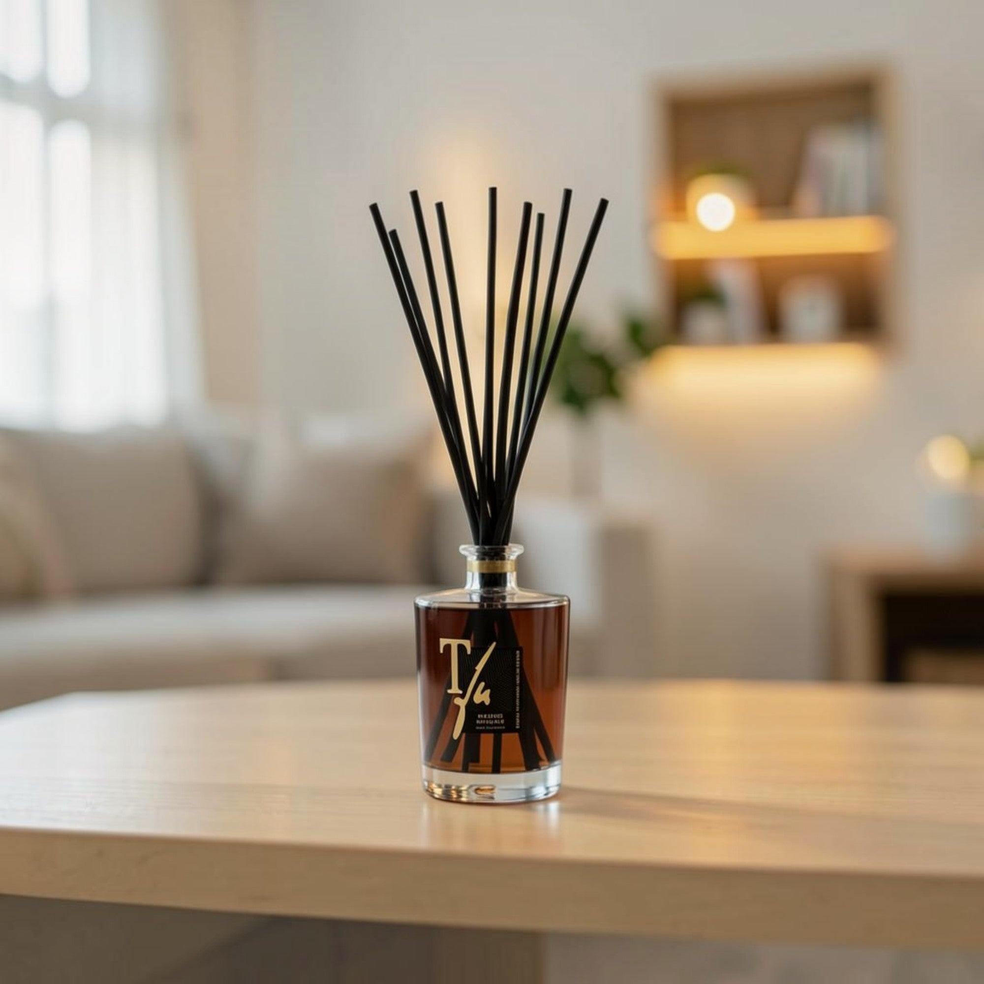 Incenso Imperiale Diffuser with Black Label Transparent Vase