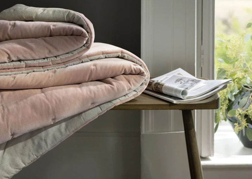 Christy "Jaipur" Throws in Dusky Pink