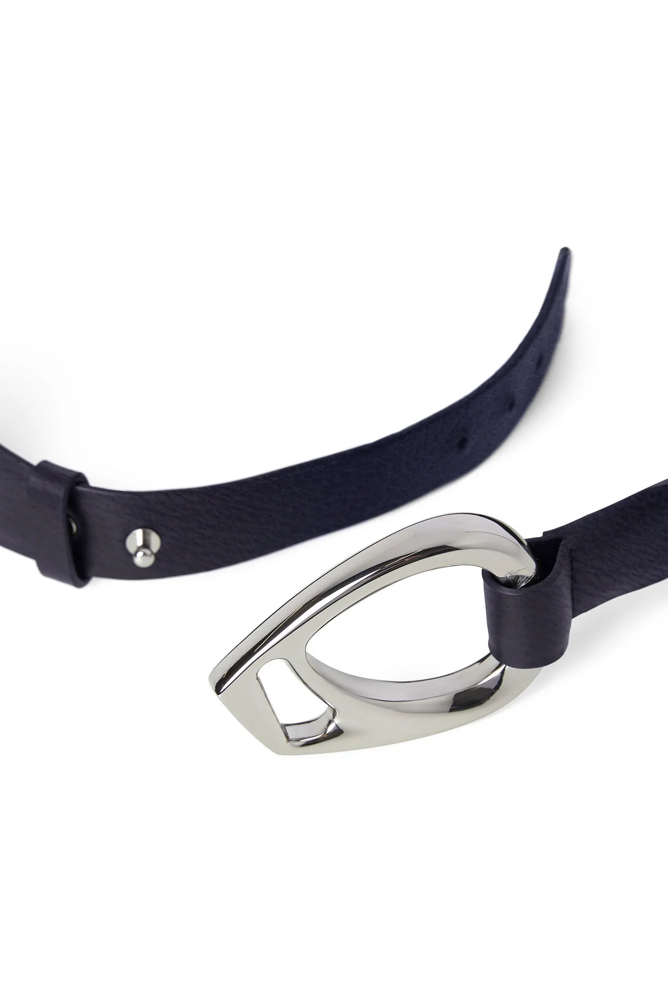 Jasper Conran "Bee" Leather Belt in Navy