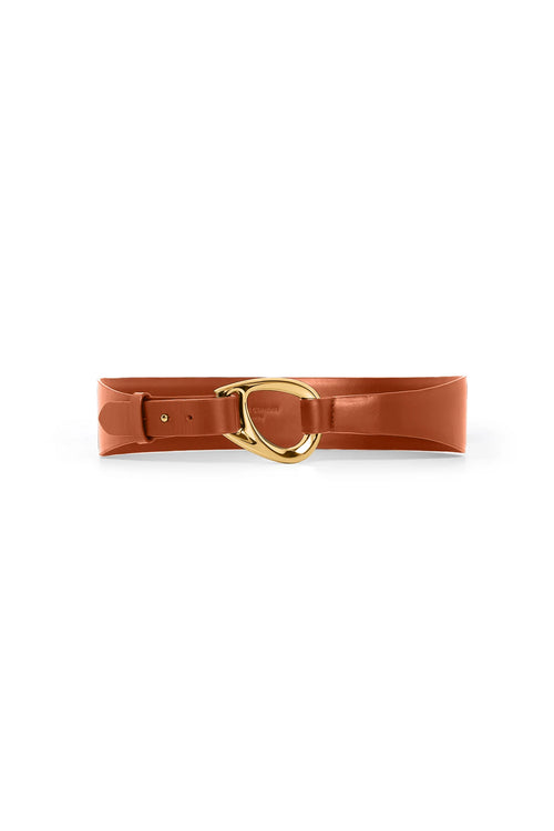 Bee Leather Belt in Tan