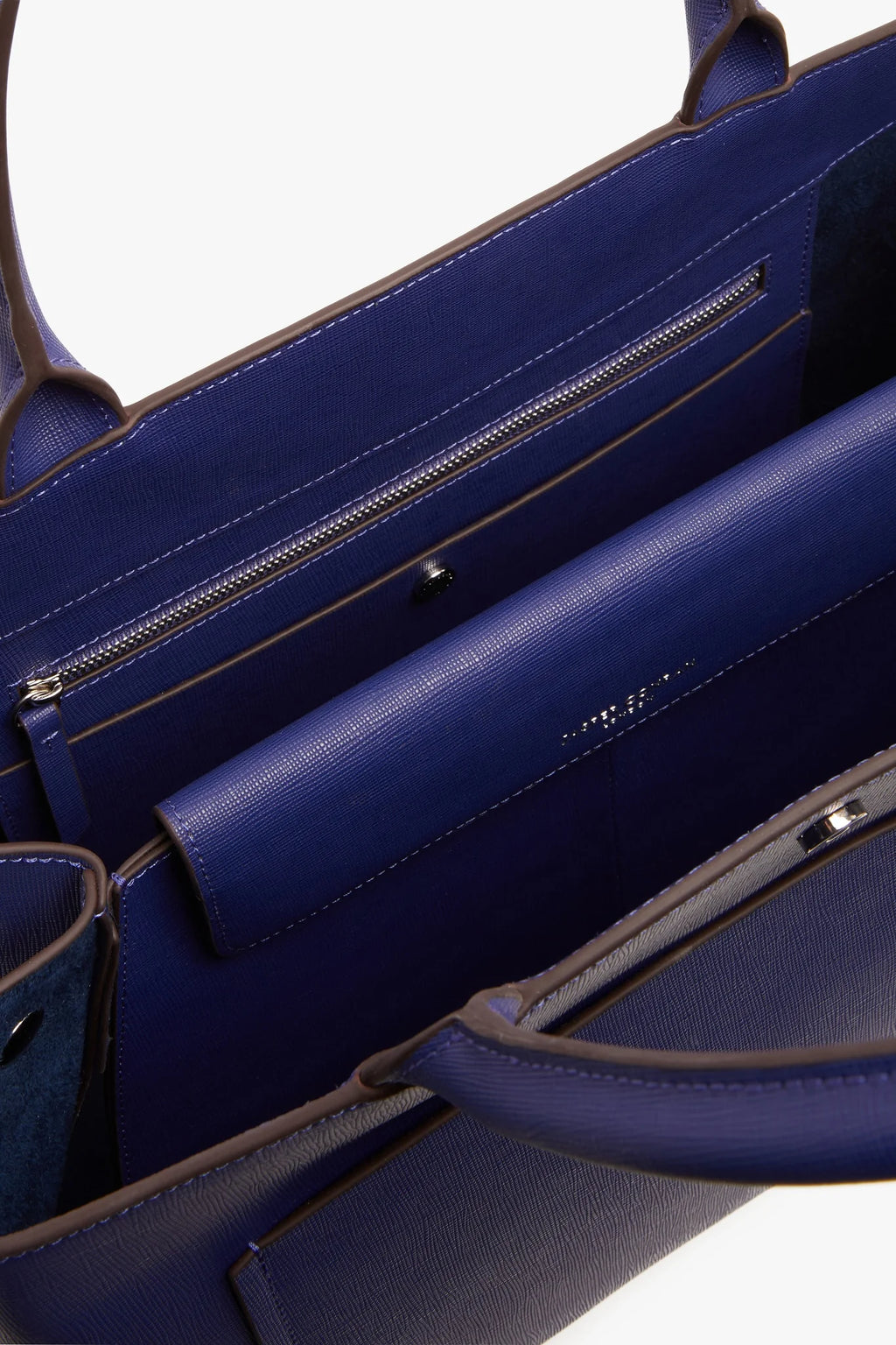 Jasper Conran "Bee" Leather Tote in Cobalt Blue