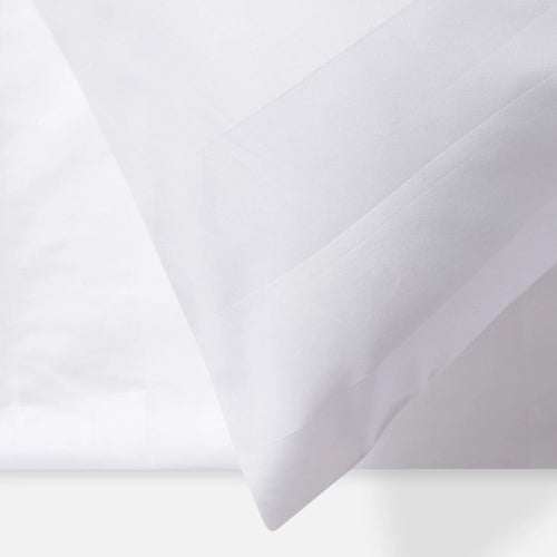 500 Thread Count Satin Stripe Duvet Cover in White