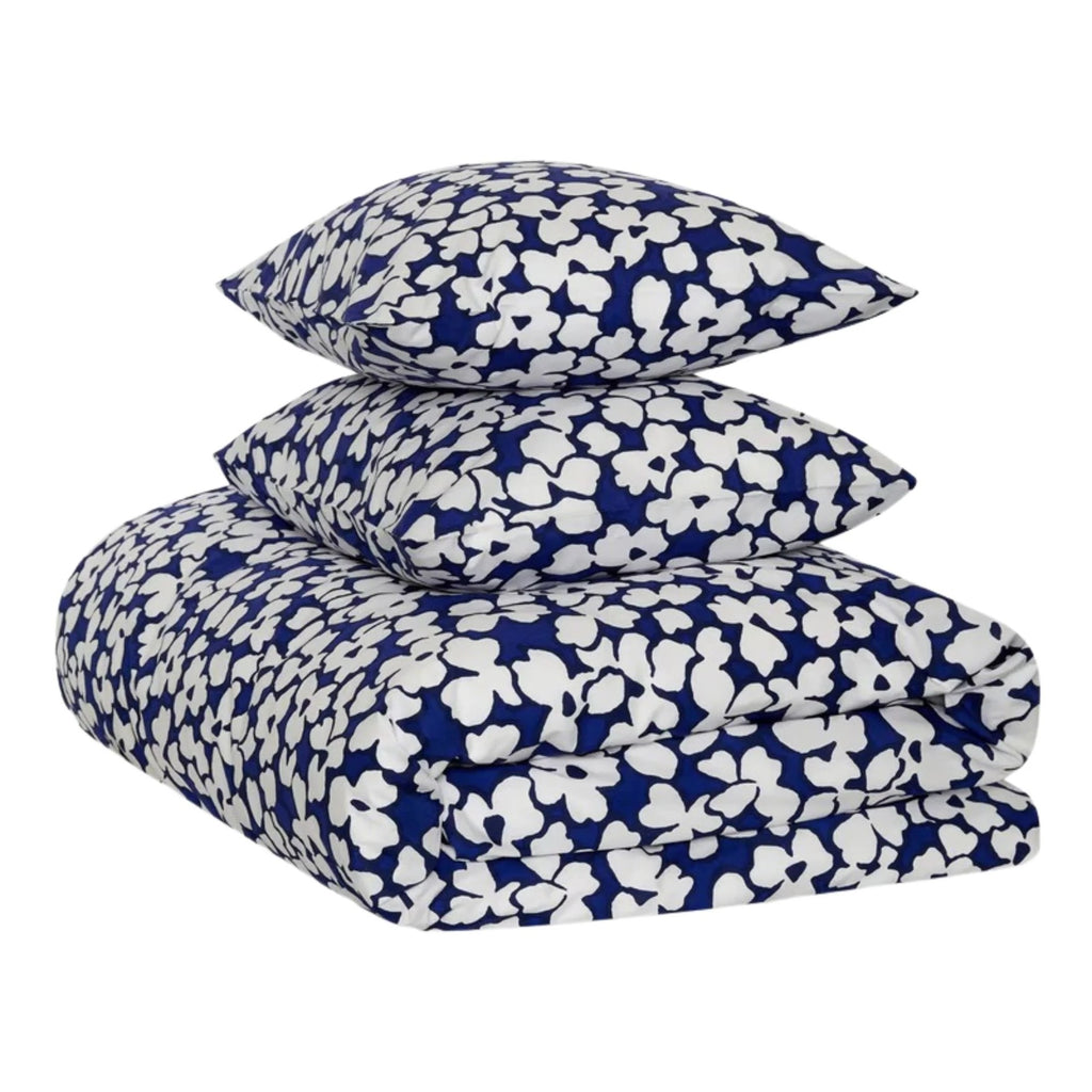 Jasper Conran "Abstract Floral Print" Duvet Cover Set in Blue