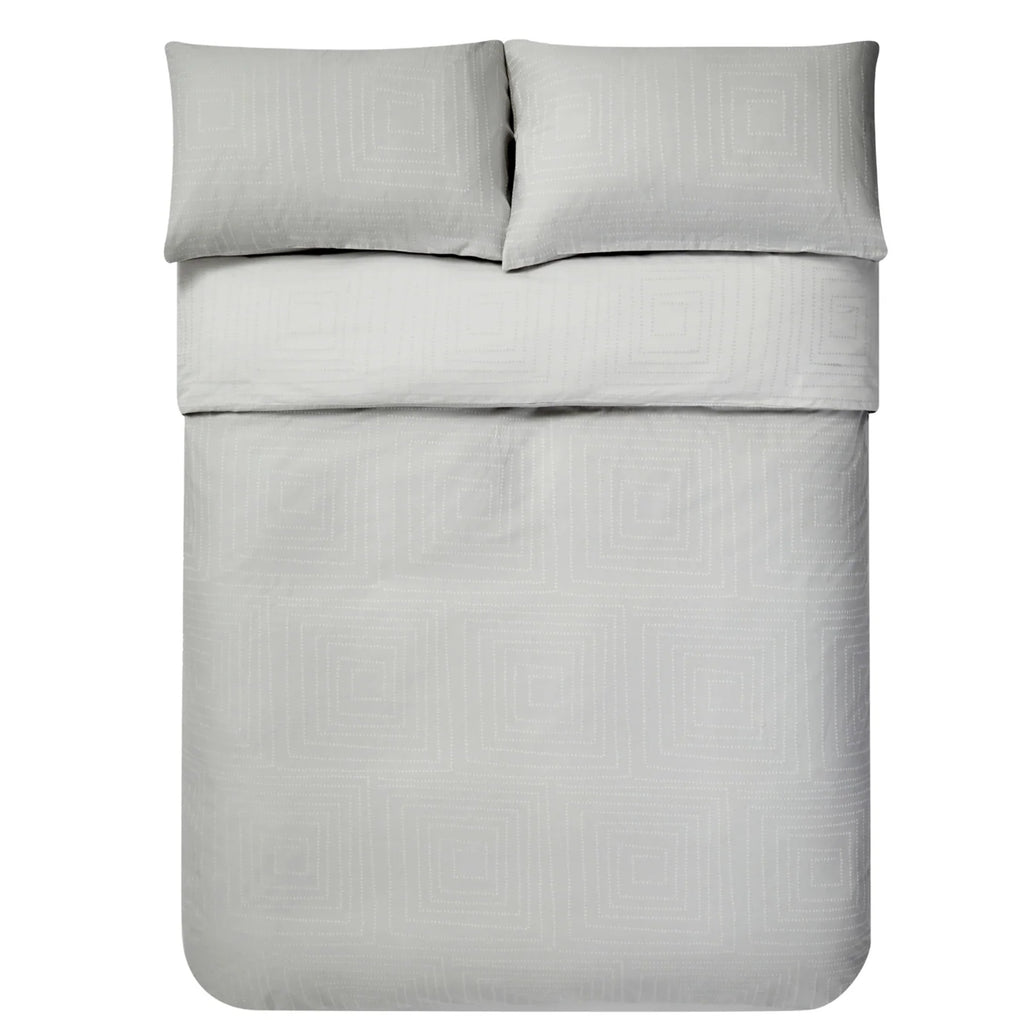 Jasper Conran "Dot to Dot" Jacquard Duvet Cover Set in Lunar Grey