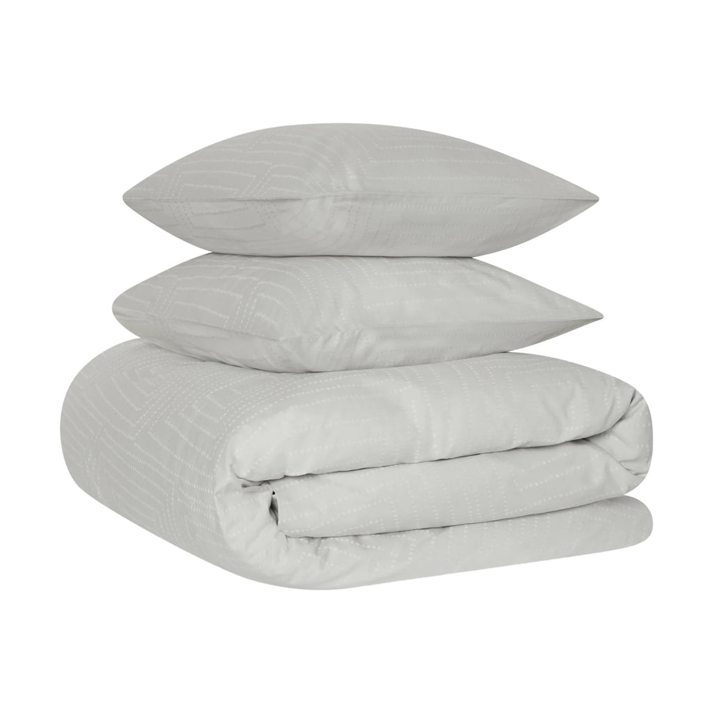 Jasper Conran "Dot to Dot" Jacquard Duvet Cover Set in Lunar Grey