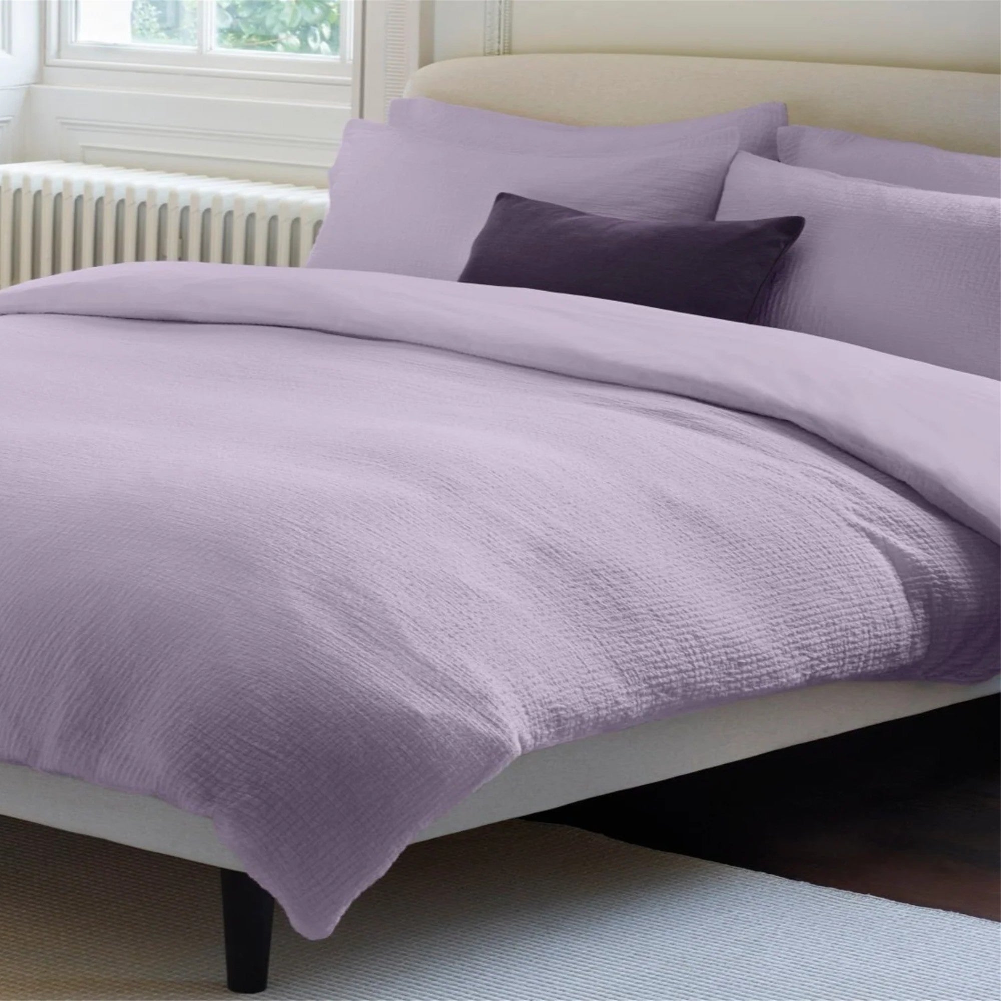 Jasper Conran "Double Weave" Duvet Cover Set in Lavender Grey