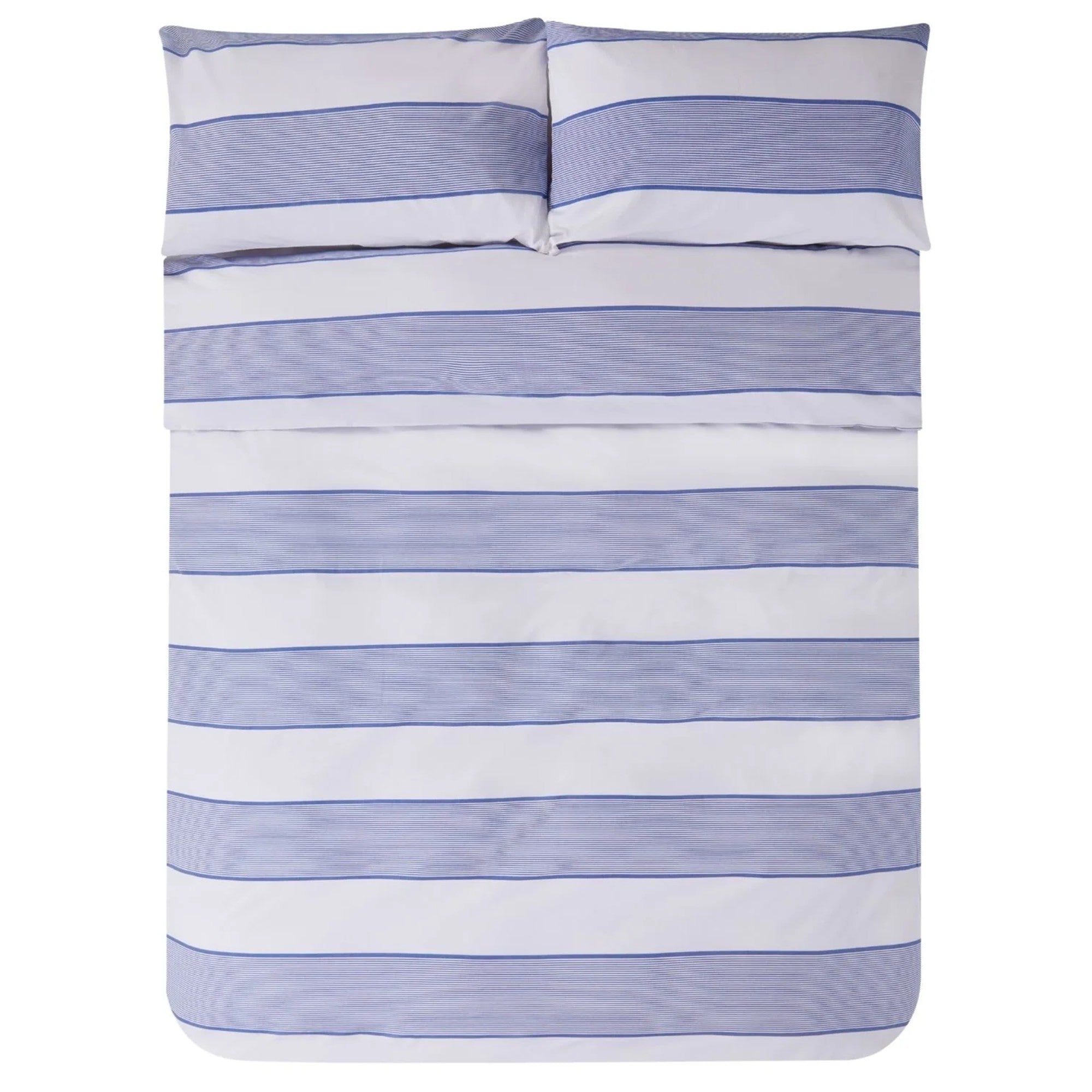 Jasper Conran "Dyed Jacquard" Duvet Cover Set in Blue Pinstripe