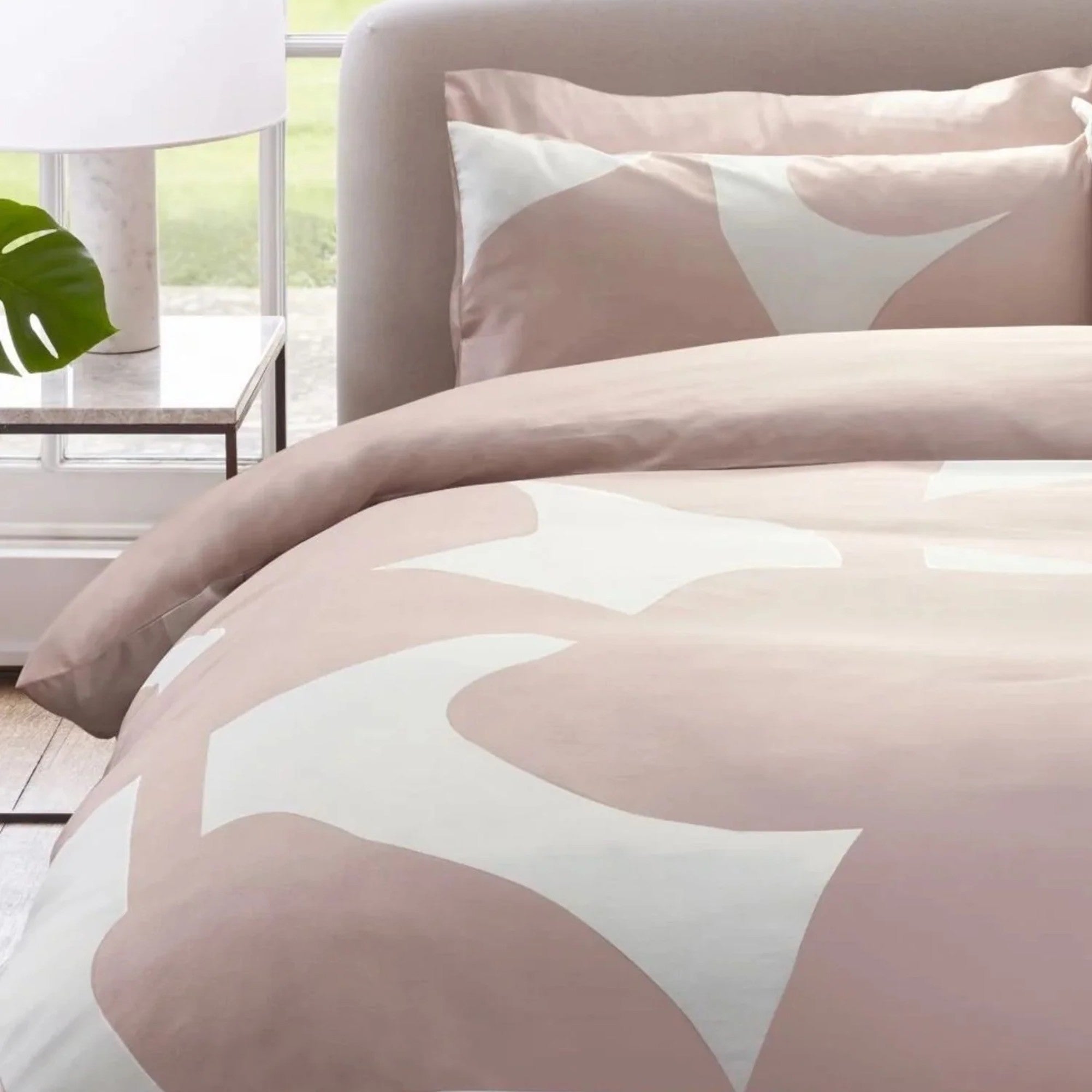 Jasper Conran "Floral Leaf Print" Duvet Cover Set in Pink
