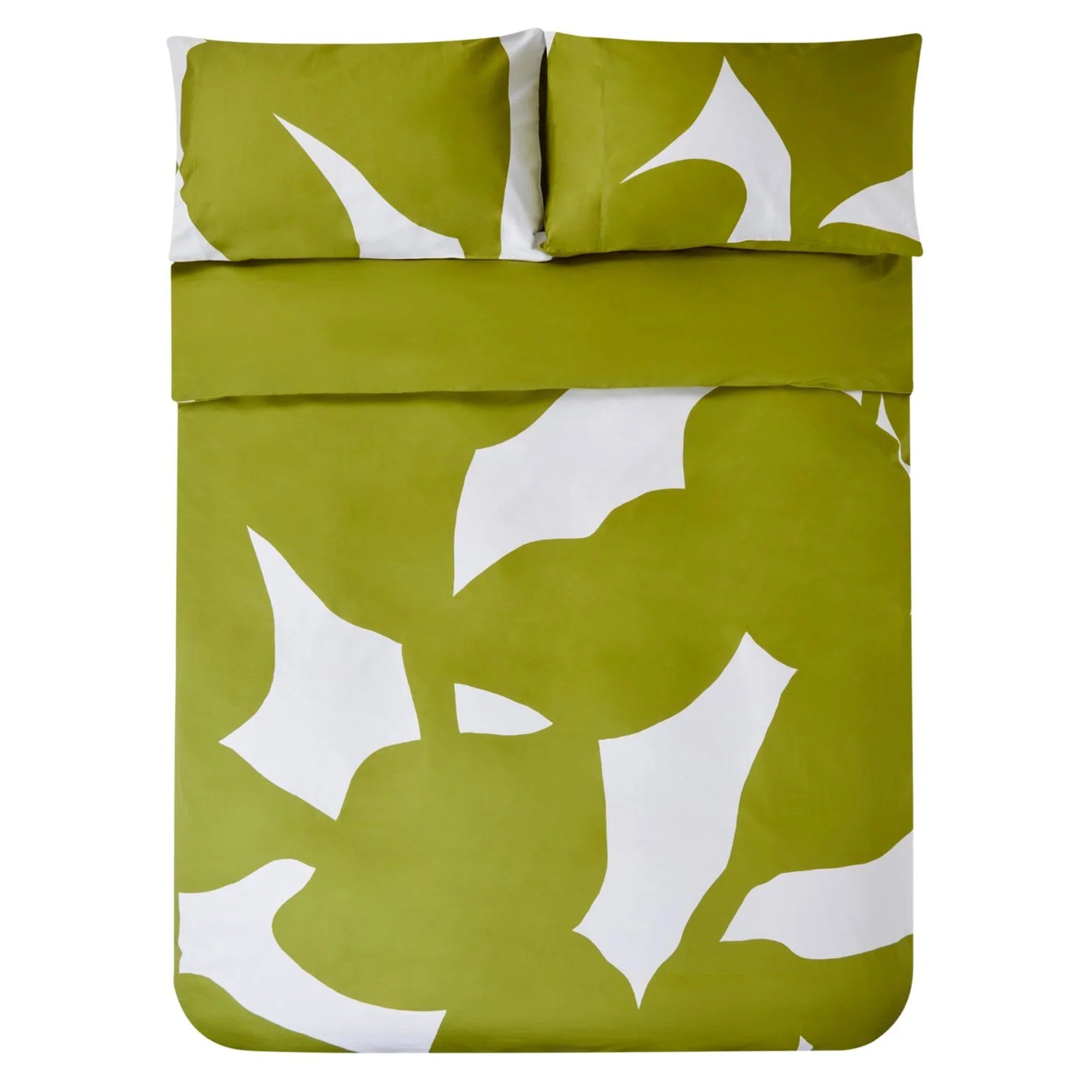 Jasper Conran "Floral Leaf Print" Duvet Cover Set in Spinach