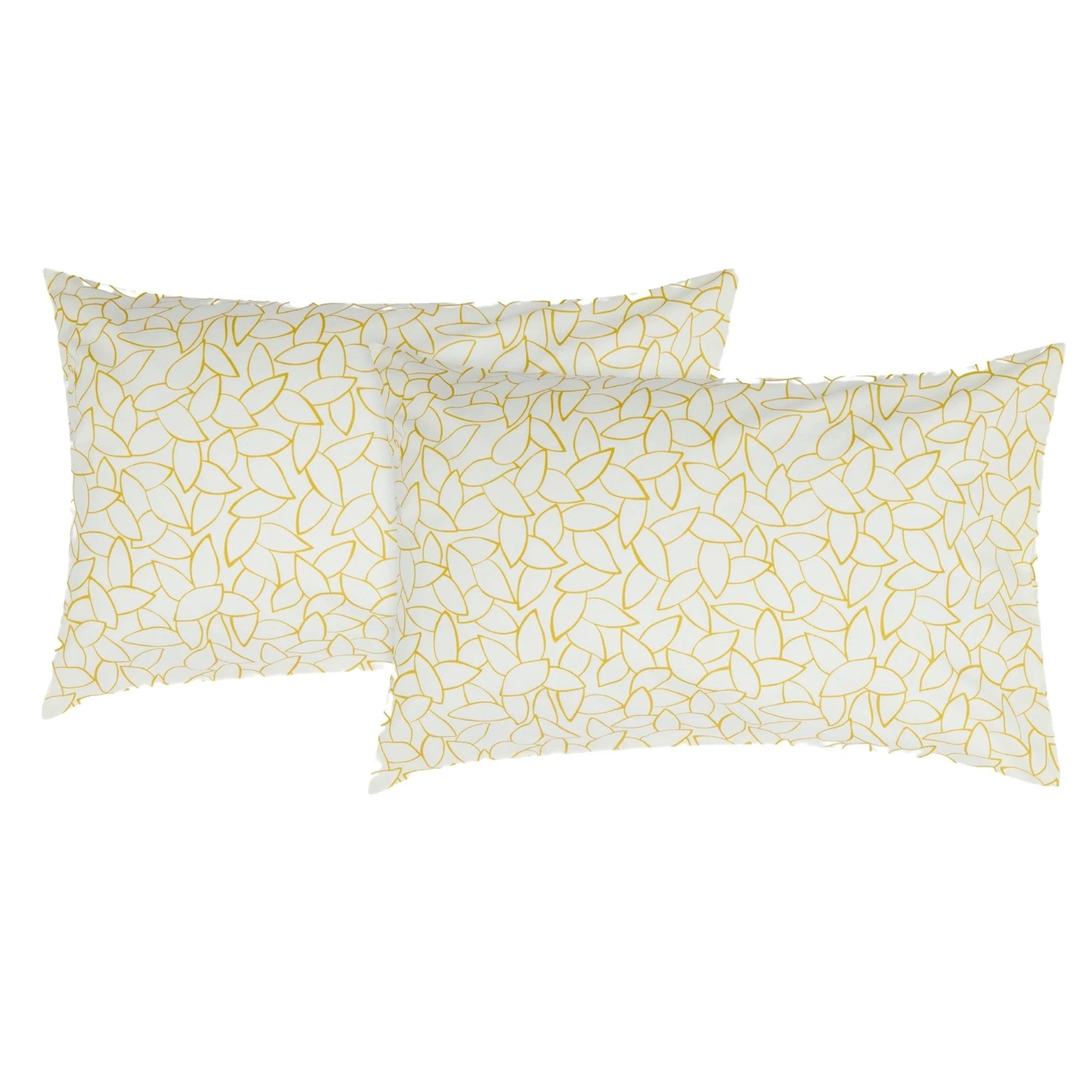 Jasper Conran "Mini Leaves" Duvet Cover Set in Bamboo (Yellow)