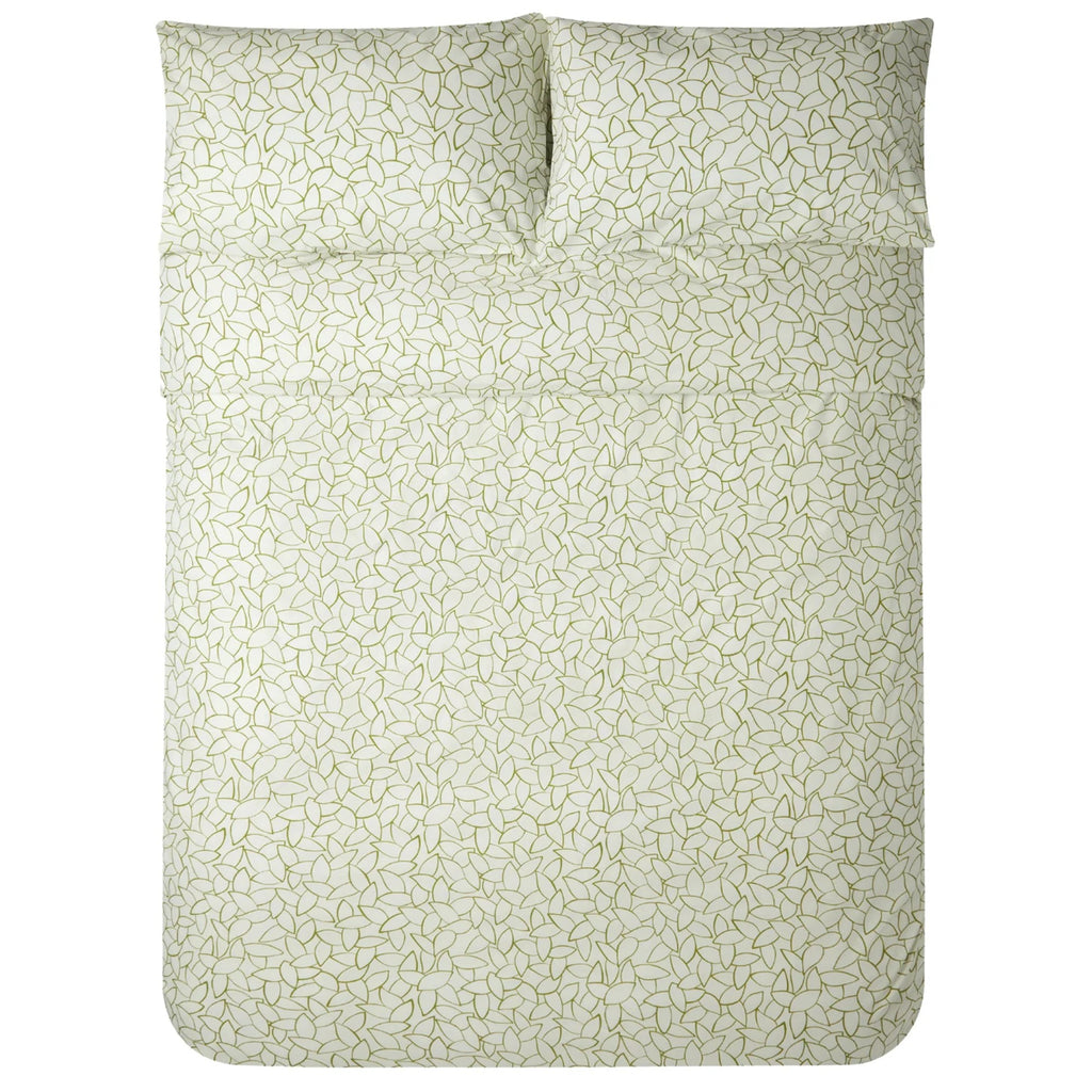 Jasper Conran "Mini Leaves" Duvet Cover Set in Spinach (Green)