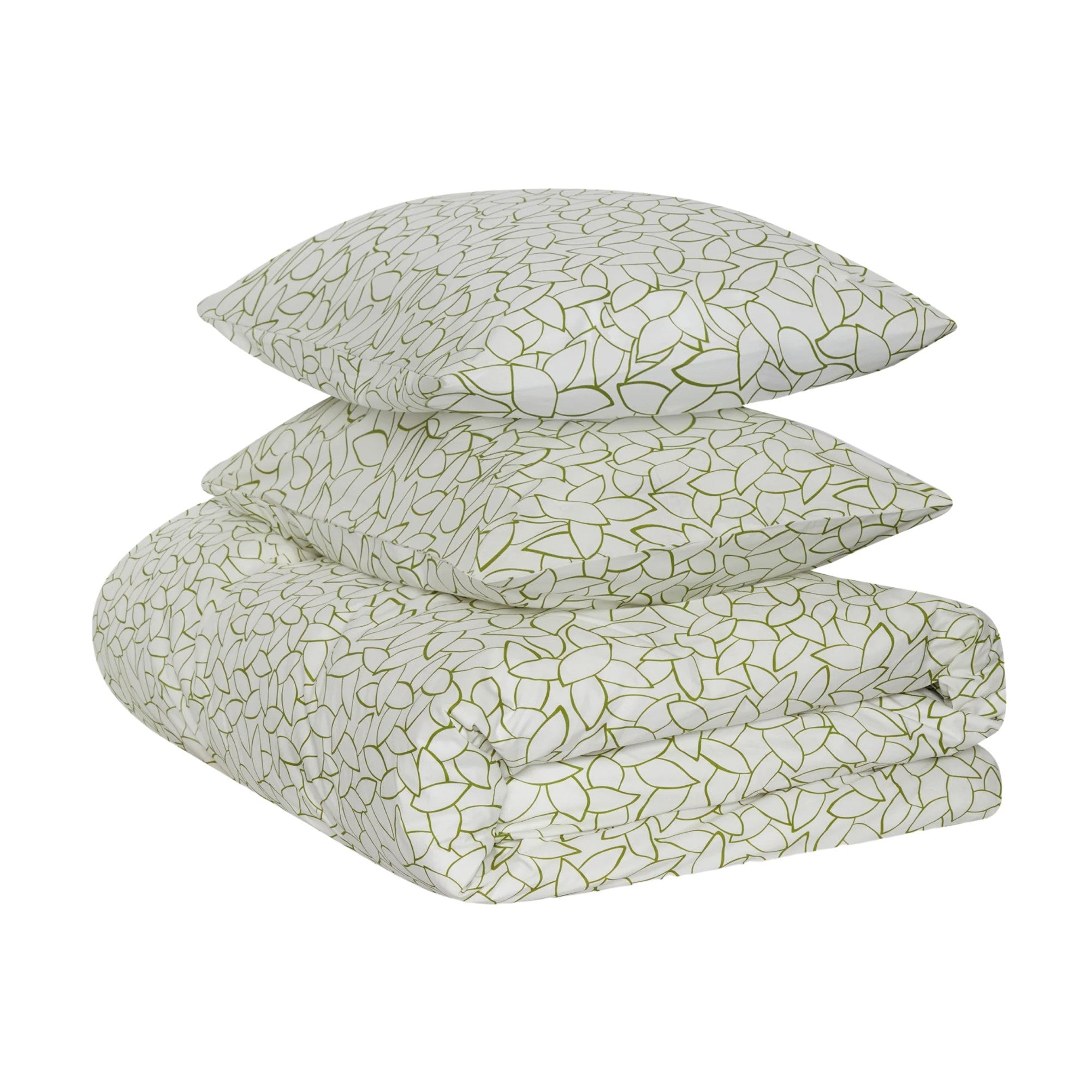 Jasper Conran "Mini Leaves" Duvet Cover Set in Spinach (Green)
