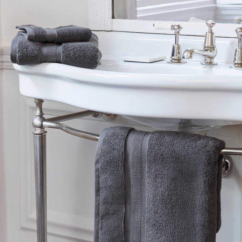 Jasper Conran "Zero Twist Cotton" Bath Towels in Charcoal