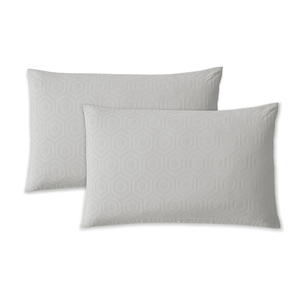 Hexagonal Duvet Cover Set in Lunar Rock