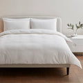 Hexagonal Duvet Cover Set in White
