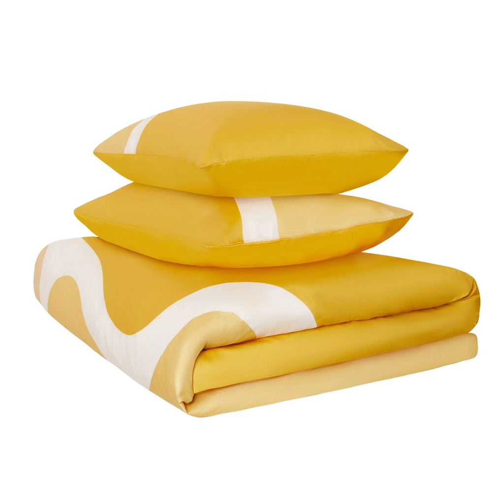 Jasper Conran "Wave - Bamboo" Duvet Cover Set in Yellow