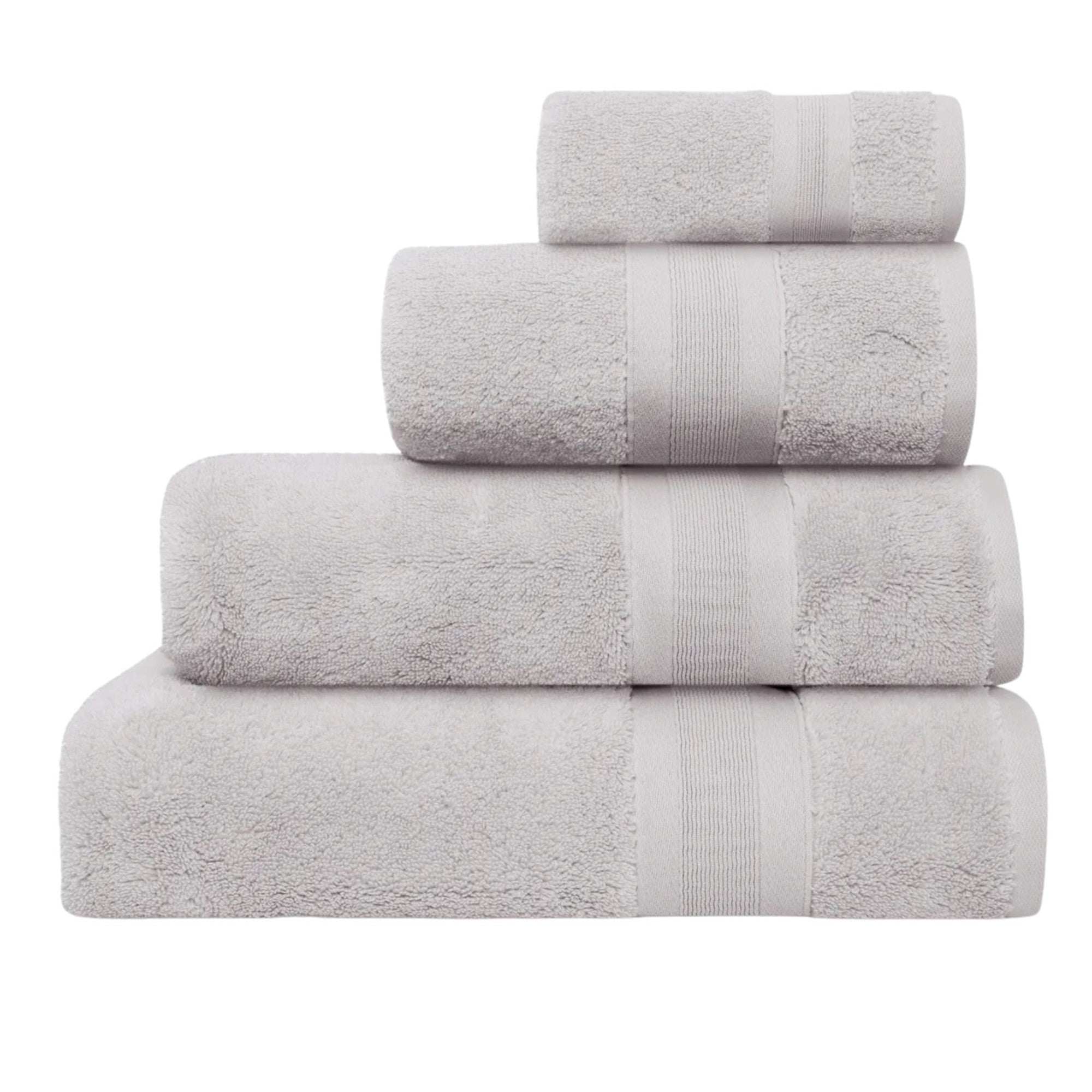 Jasper Conran "Zero Twist Cotton" Bath Towels Collection in Pearl Grey