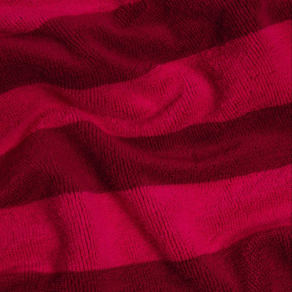 Jasper Conran "Stripe Hooded Robe" in Burgundy