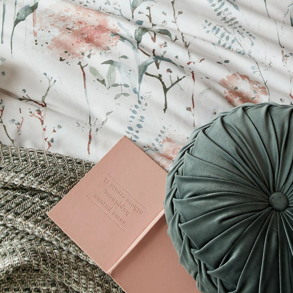 Laura Ashley "Pallington Bloom" Duvet Cover Set in Plaster Pink