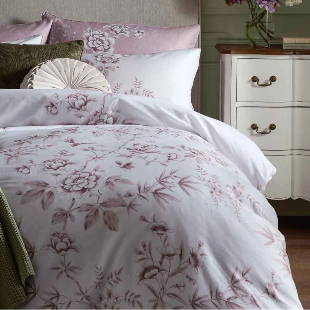 Laura Ashley "Rowsham" Duvet Cover Set in Dark Blush