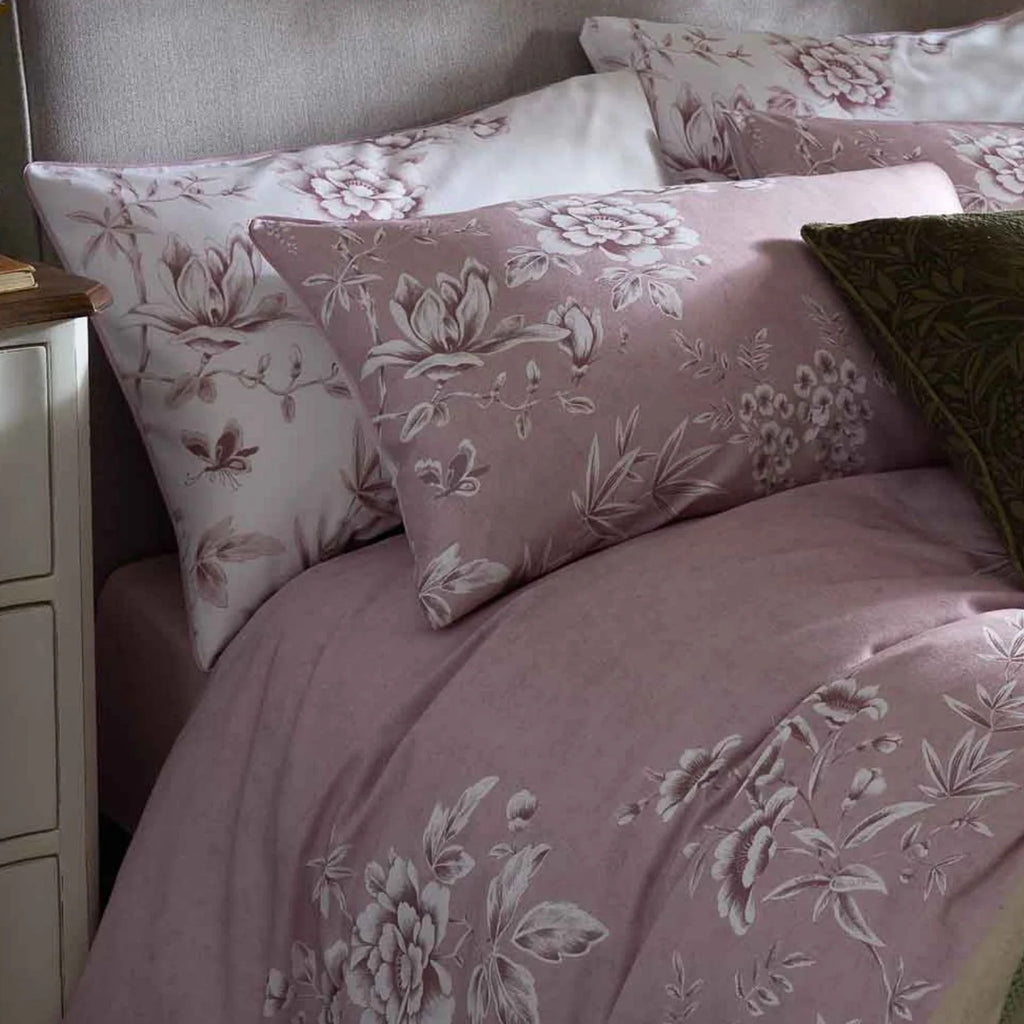 Laura Ashley "Rowsham" Duvet Cover Set in Dark Blush
