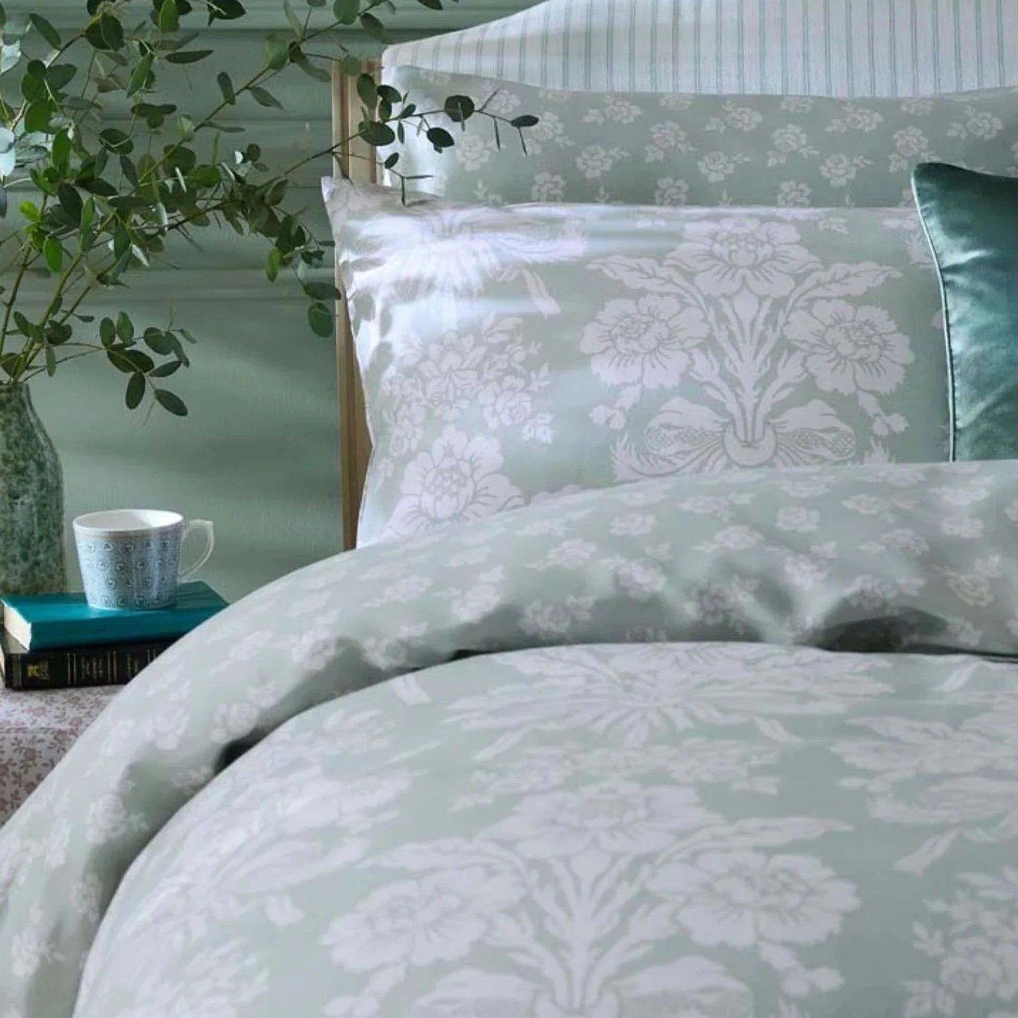 Laura Ashley "Tatton" Duvet Cover Set in Duck Egg