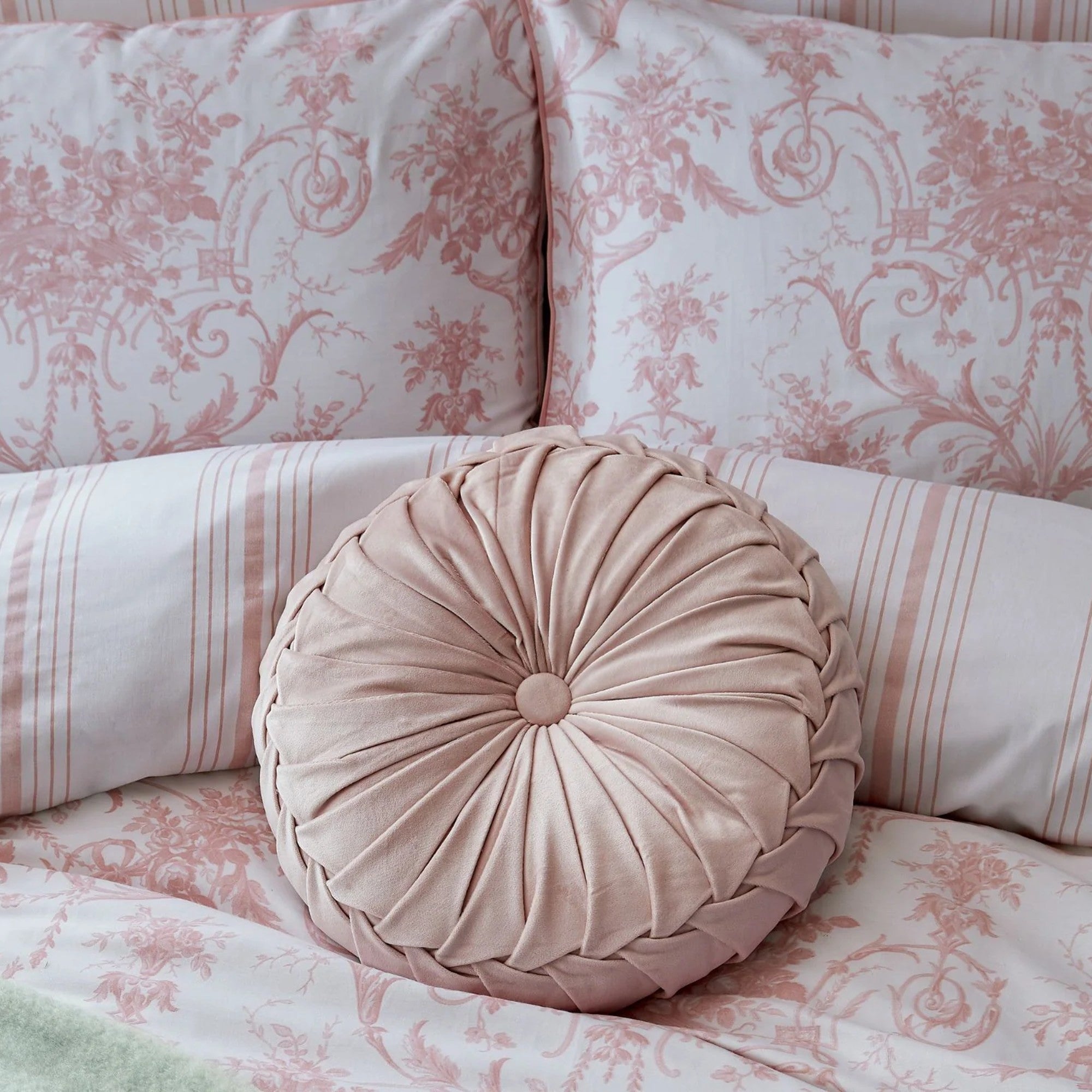 Laura Ashley "Tuileries" Duvet Cover Set in Blush Pink