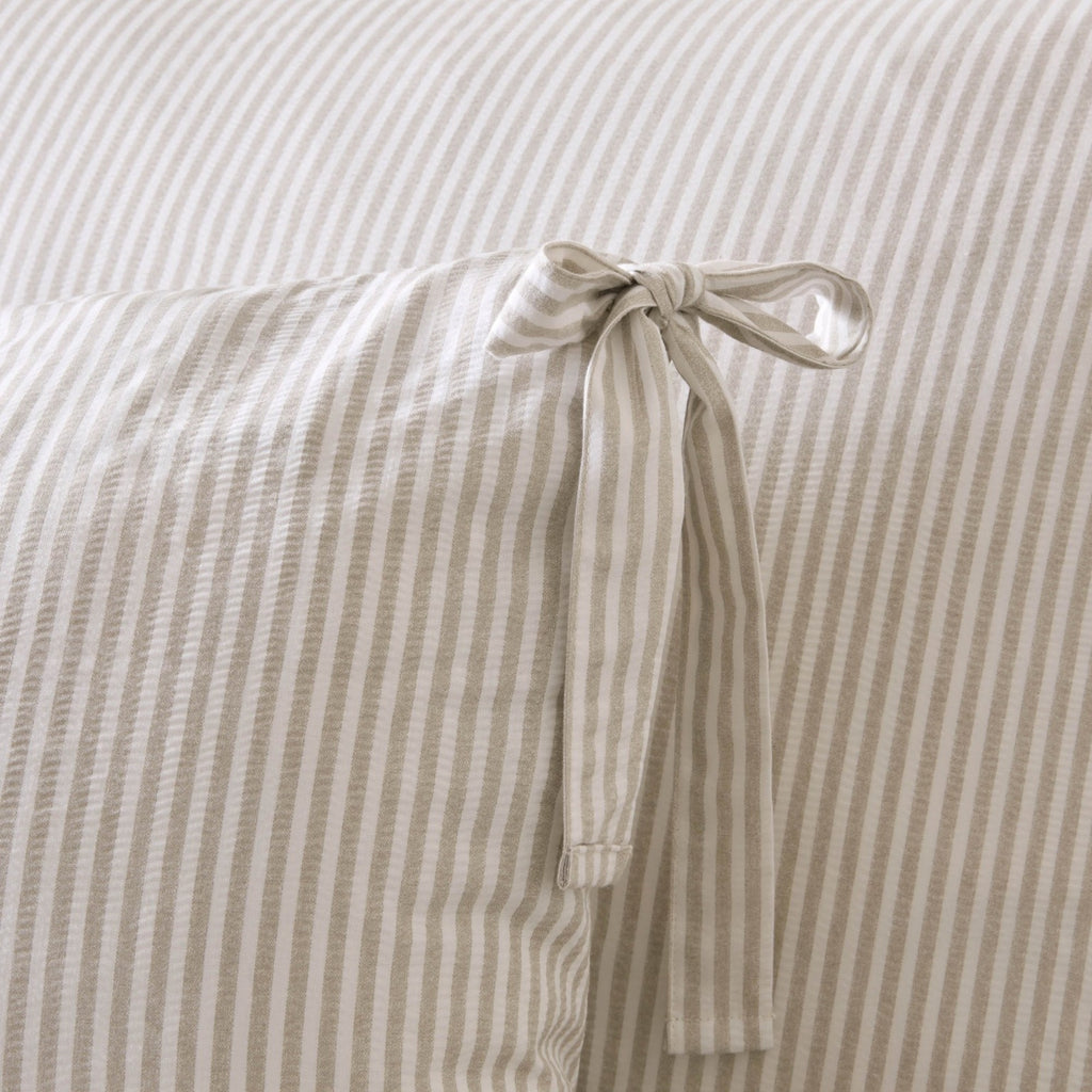 Cornish Stripe Duvet Cover Set in Natural