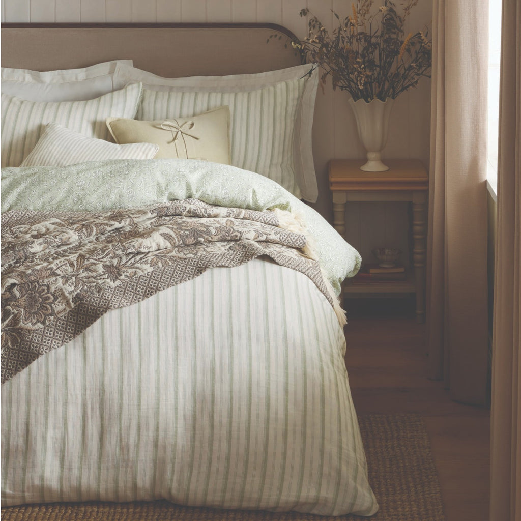 Elmdon Duvet Cover Set in Sage