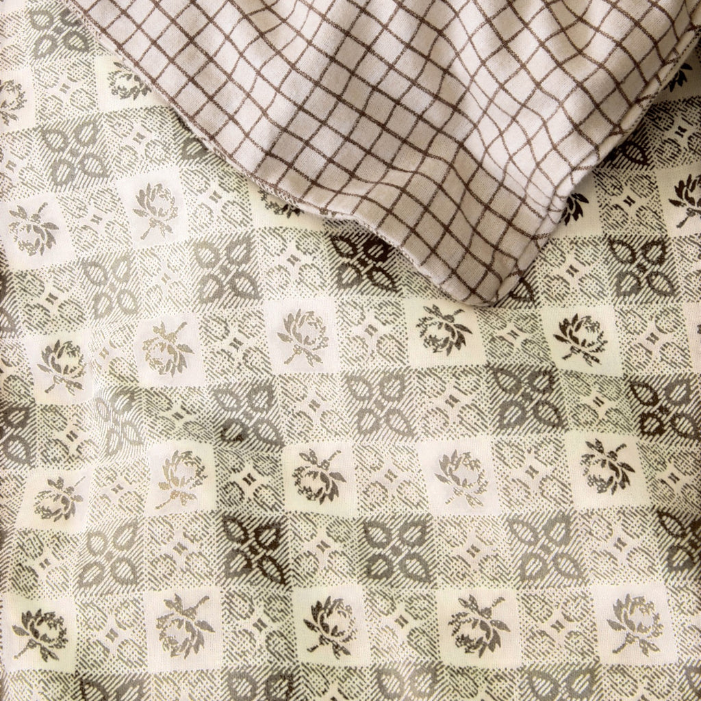 Hartley Check Duvet Cover Set in Dark Truffle Brown