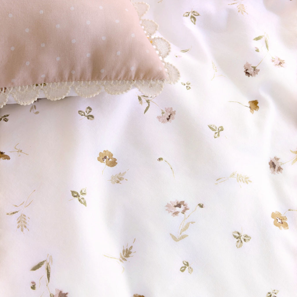Neve Floral Duvet Cover Set in Plaster Pink