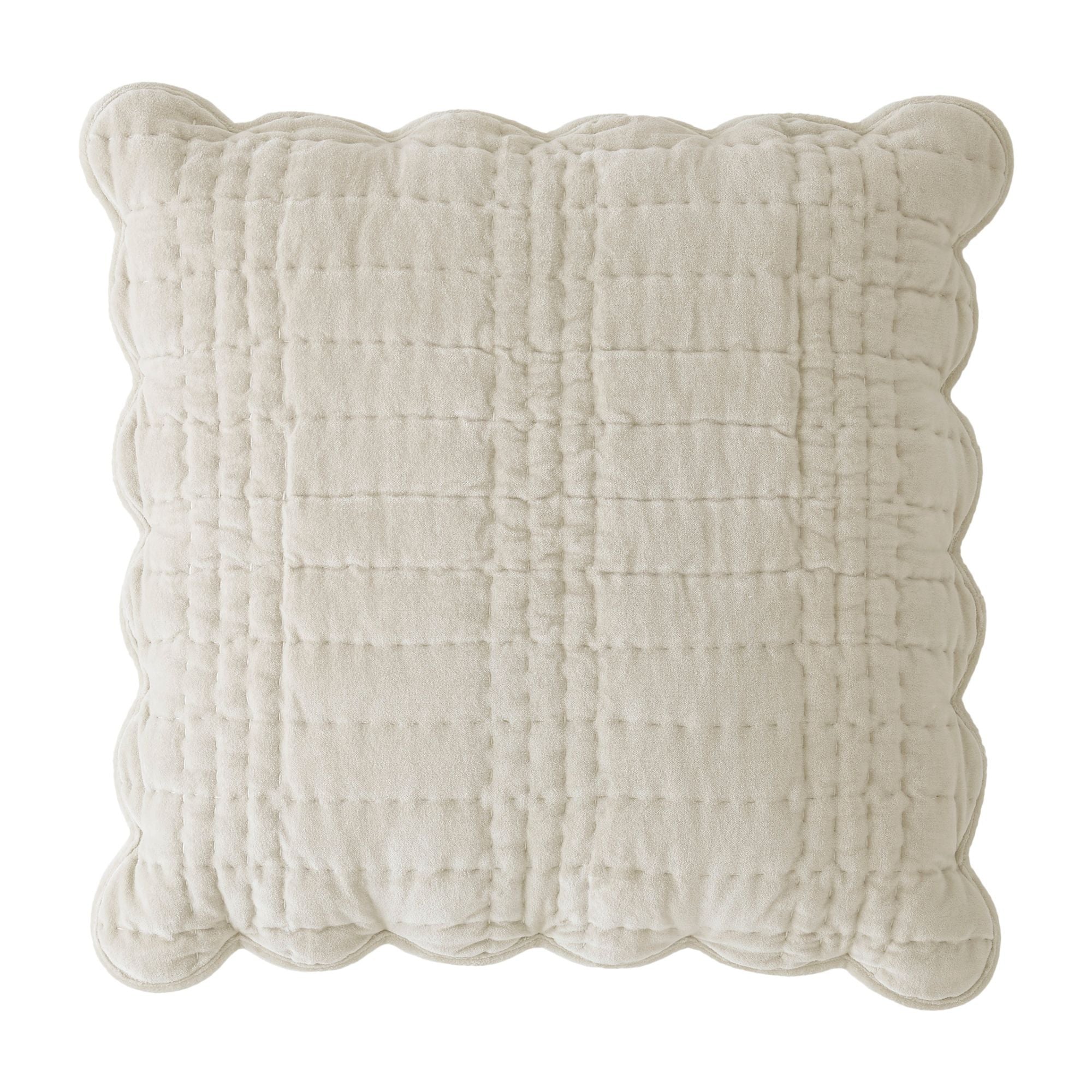 Brady Scalloped Decorative Filled Cushion