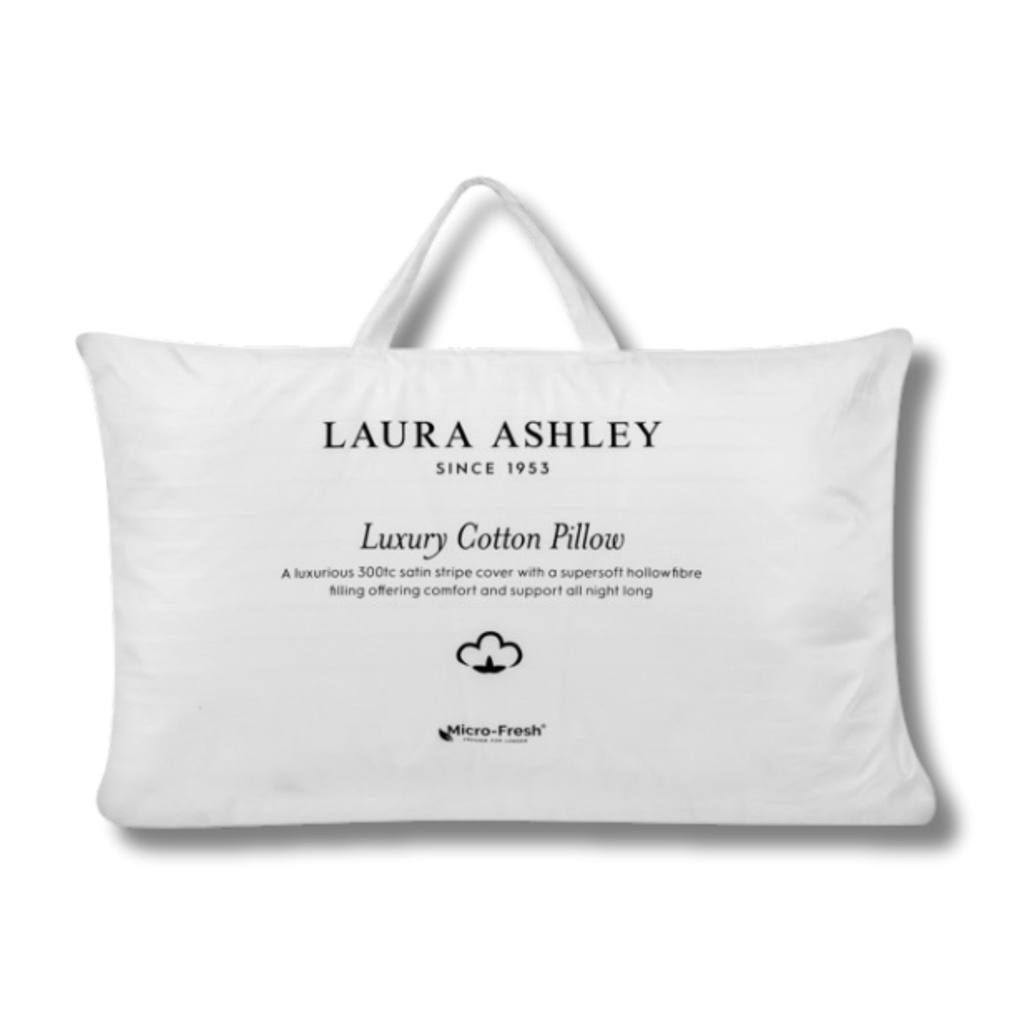 Luxury Back Sleeper Medium Support Pillow in White