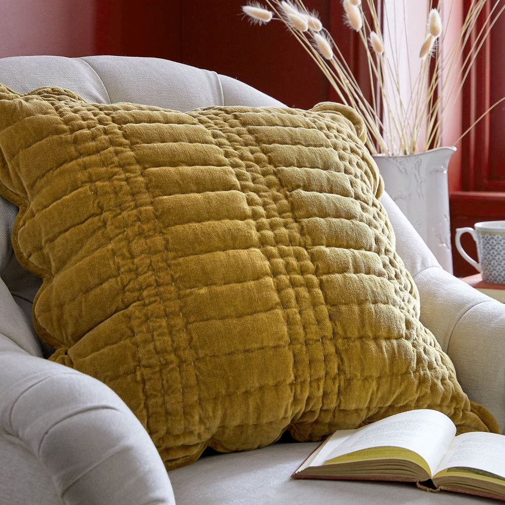 Brady Scalloped Decorative Filled Cushion