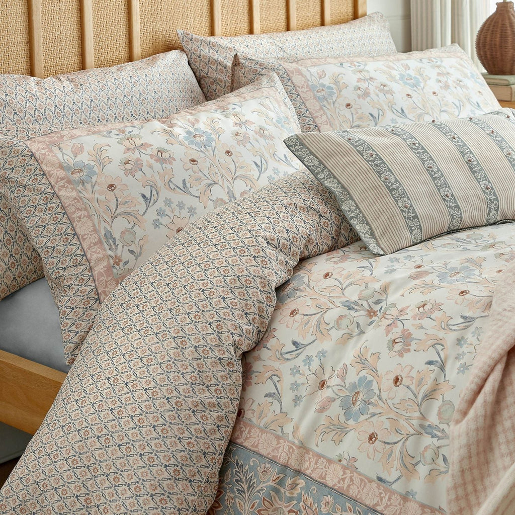 Semington Duvet Cover Set in Dusty Pink