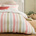 Sophie Stripe Duvet Cover Set in Pink