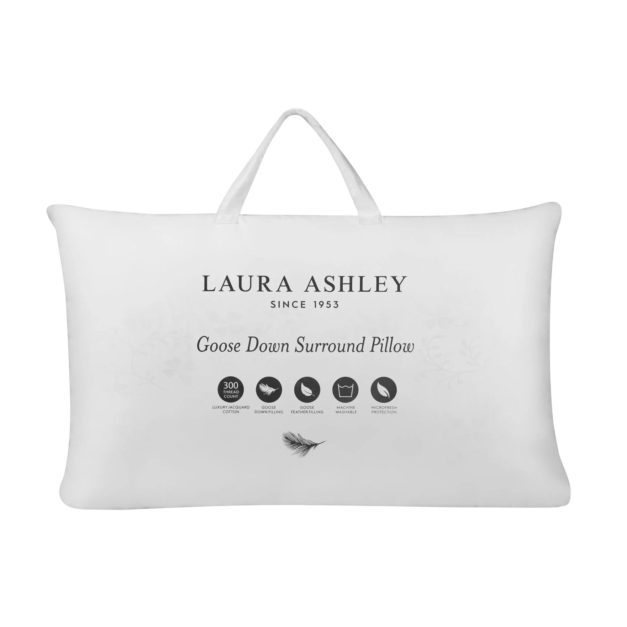 Superior Goose Down Surround Pillow in White