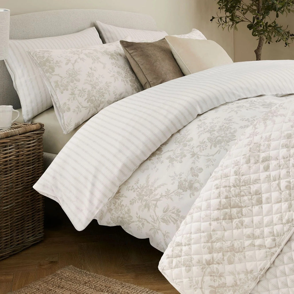 Laura Ashley "Walled Garden" Duvet Cover Set in Dove Grey