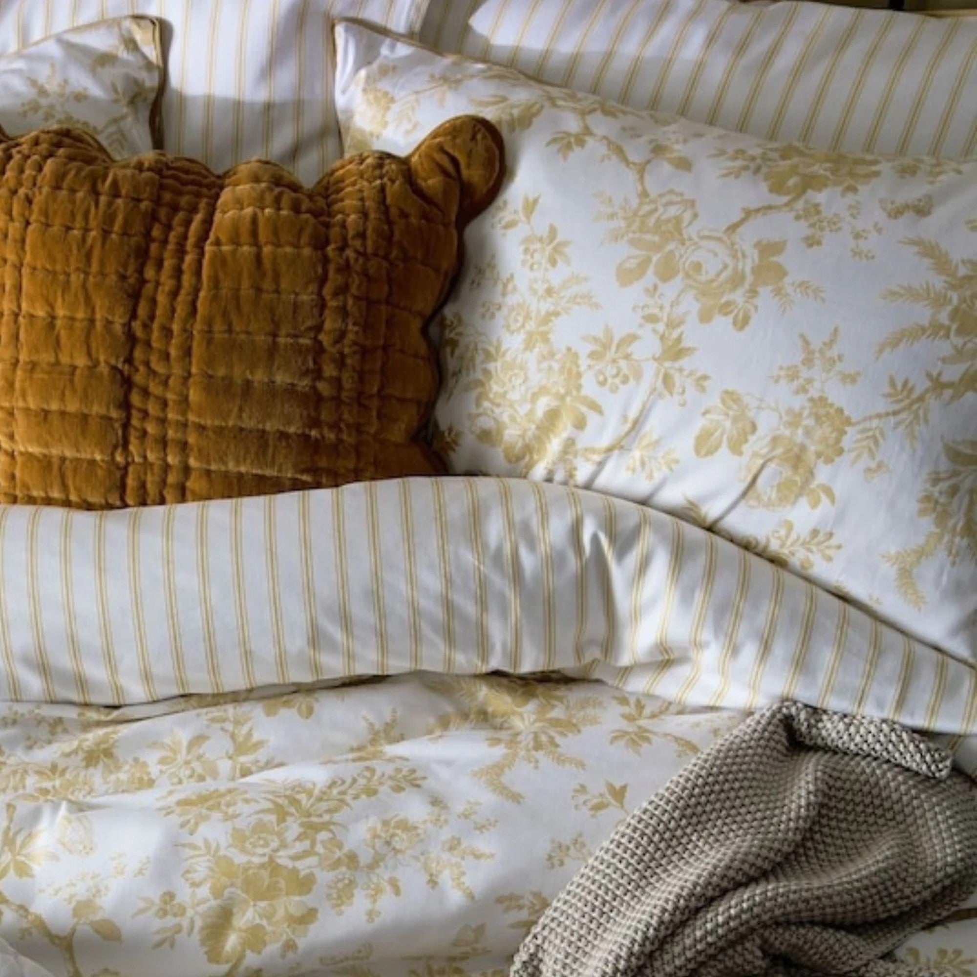 Laura Ashley "Walled Garden" Duvet Cover Set in Ochre