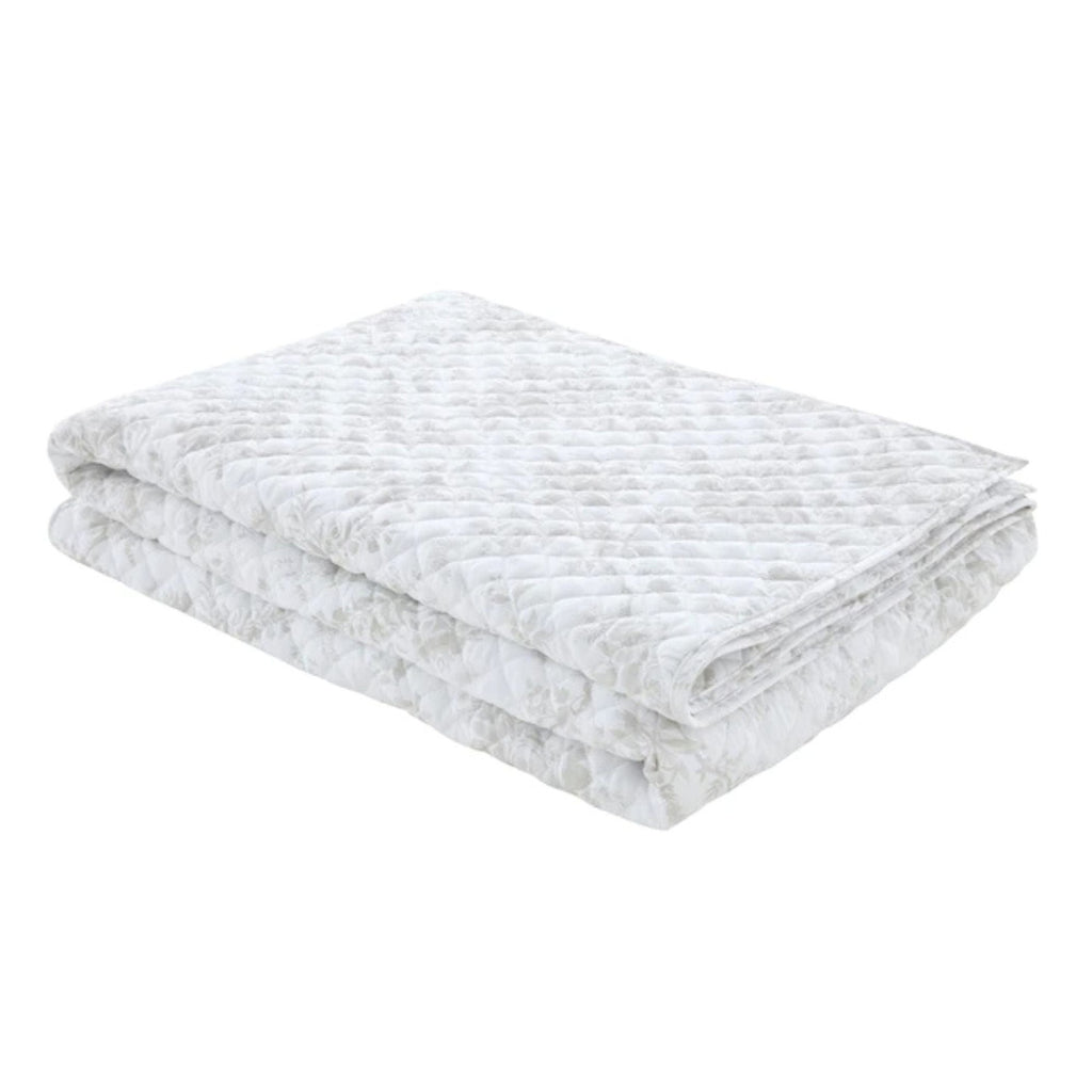 Walled Garden Quilted Bedspread in Dove Grey