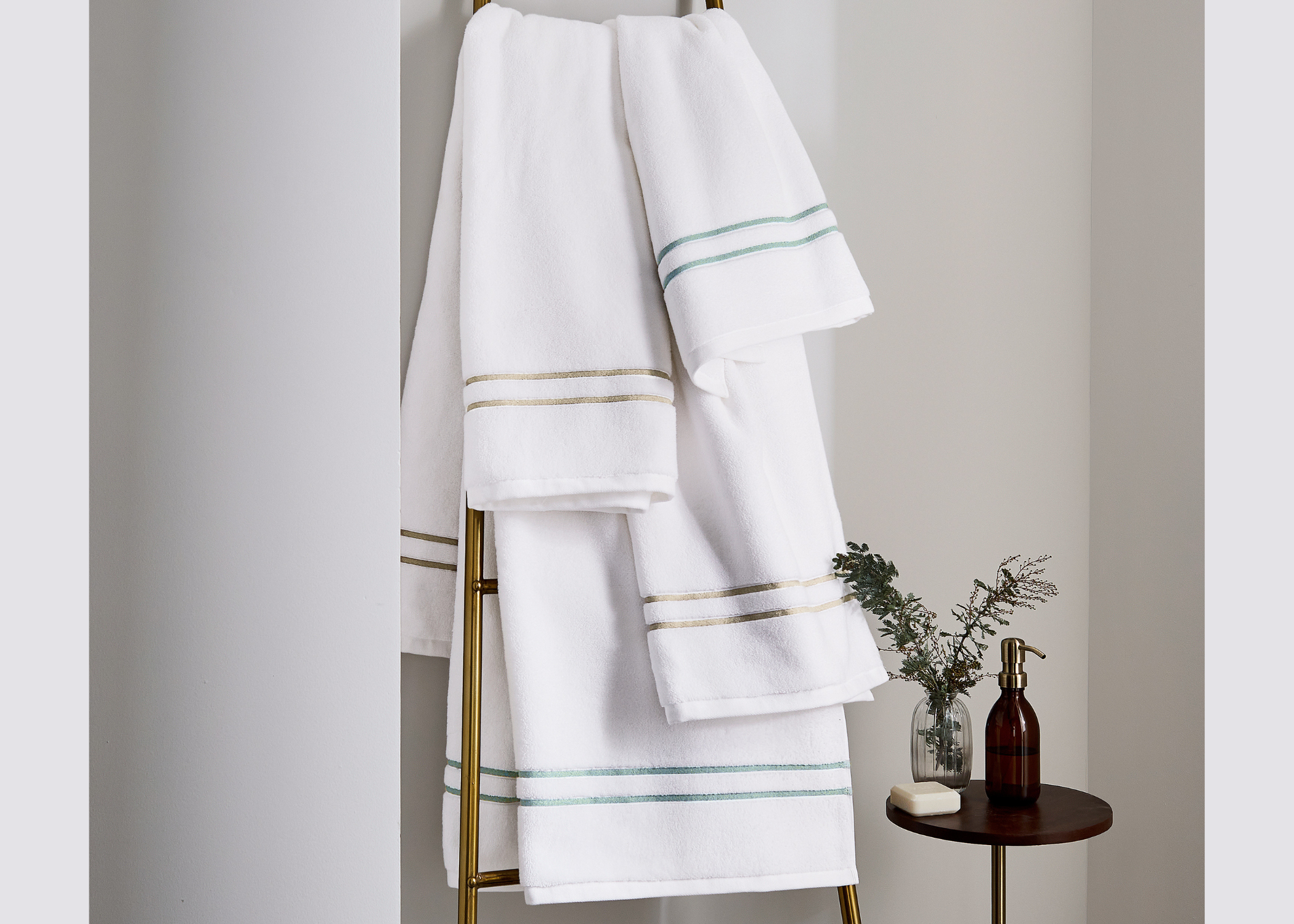 Bedeck of Belfast "Murano" Bath Towels in Celadon (Pale Green)