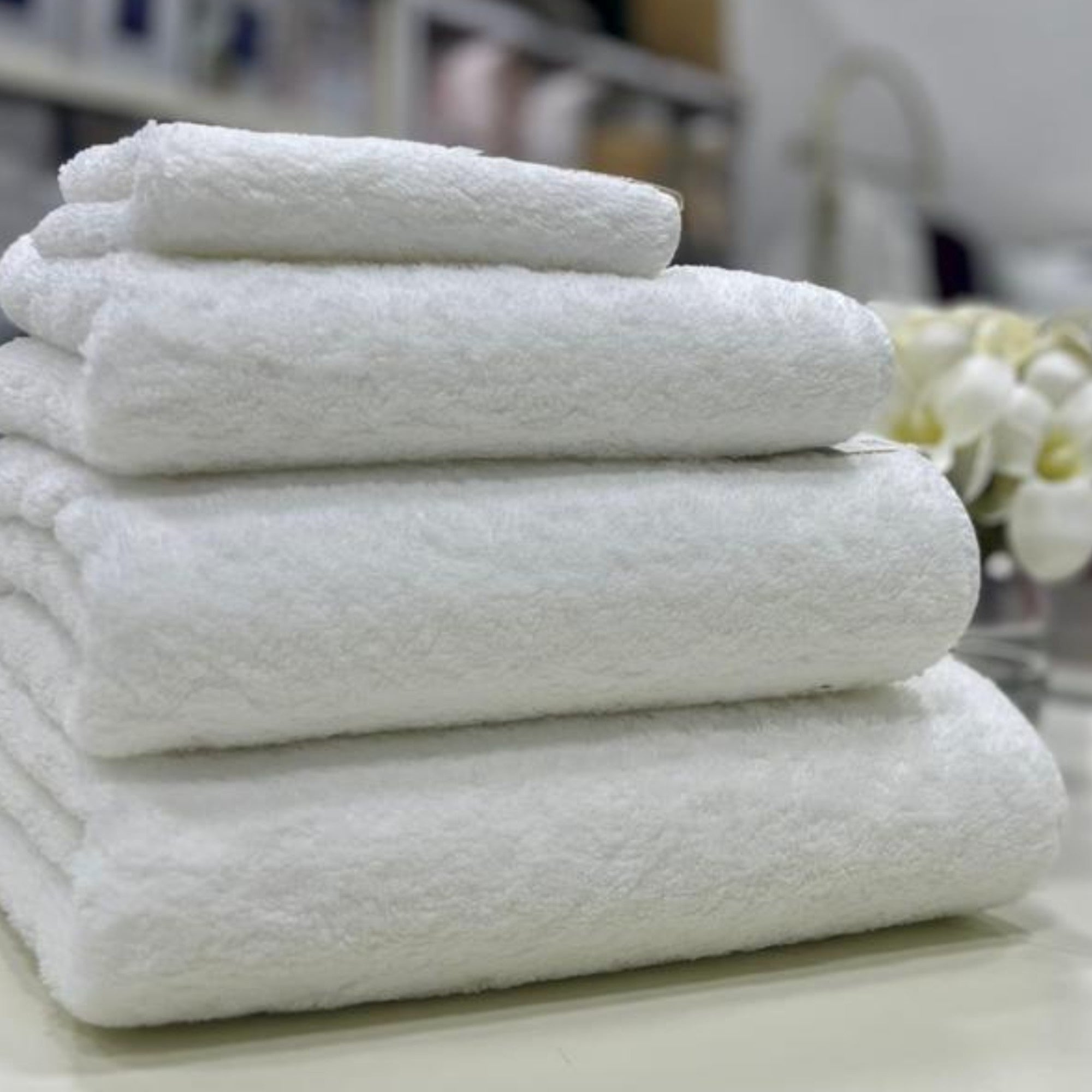 Ritual Bath Towels Collection in White