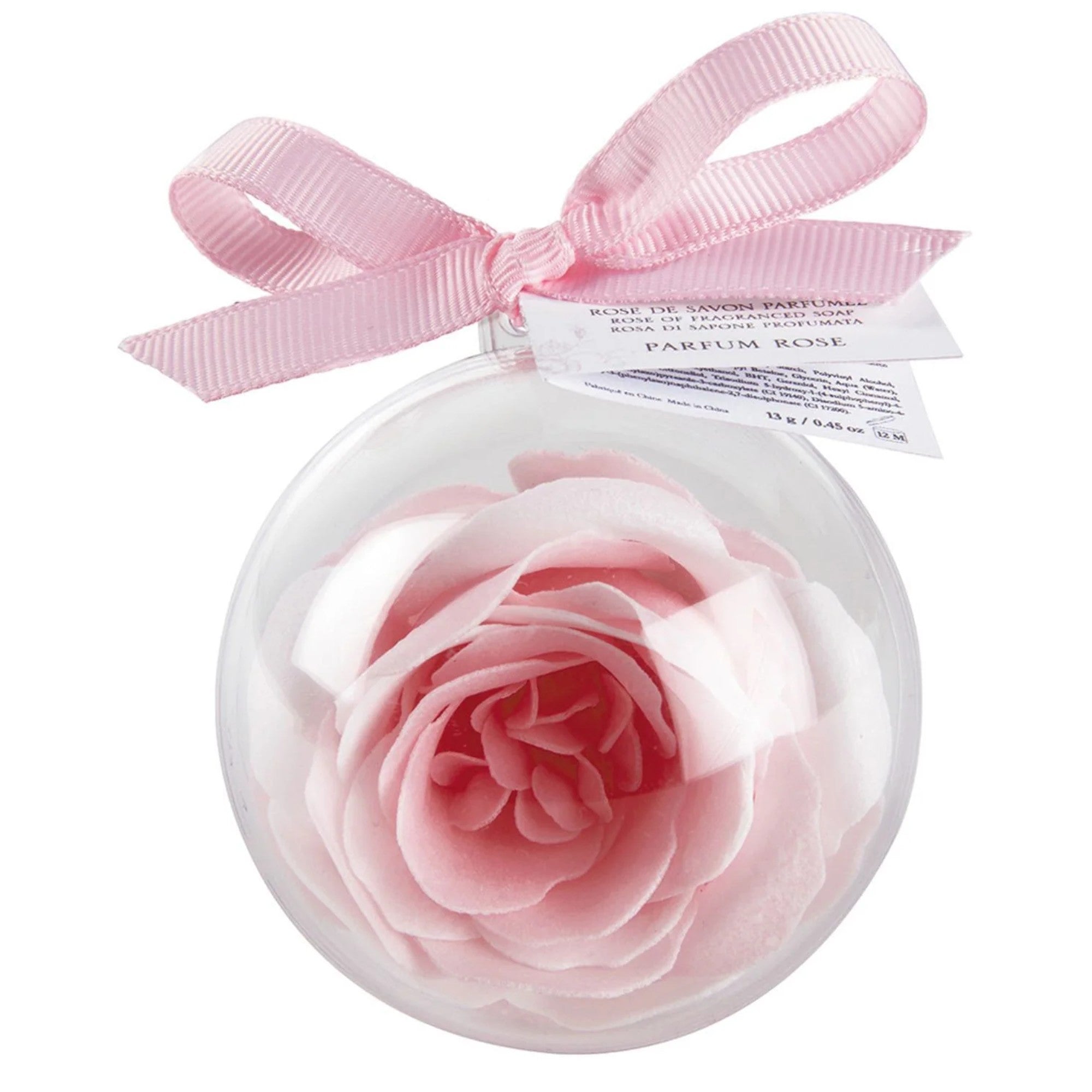 Mathilde "Rose Fragrance" Scented Rose Soap Ball in Pink and White