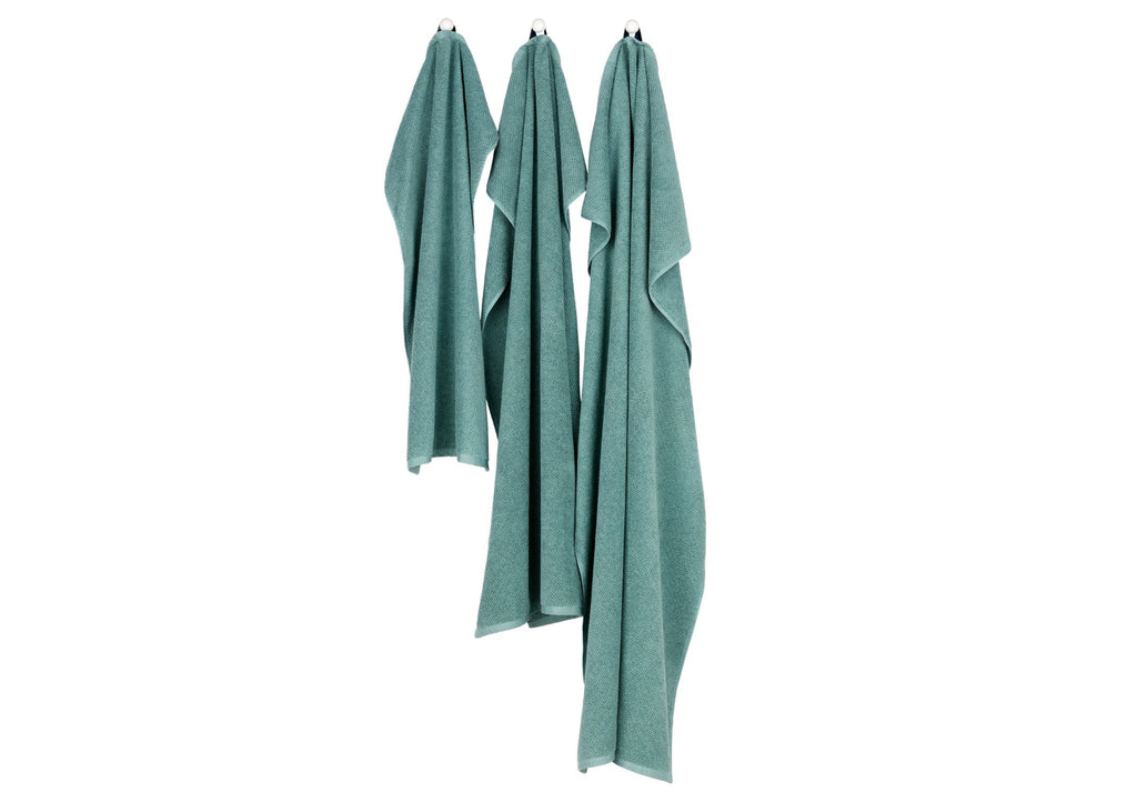 Christy "Brixton" Bath Towels Collection in Mineral Green