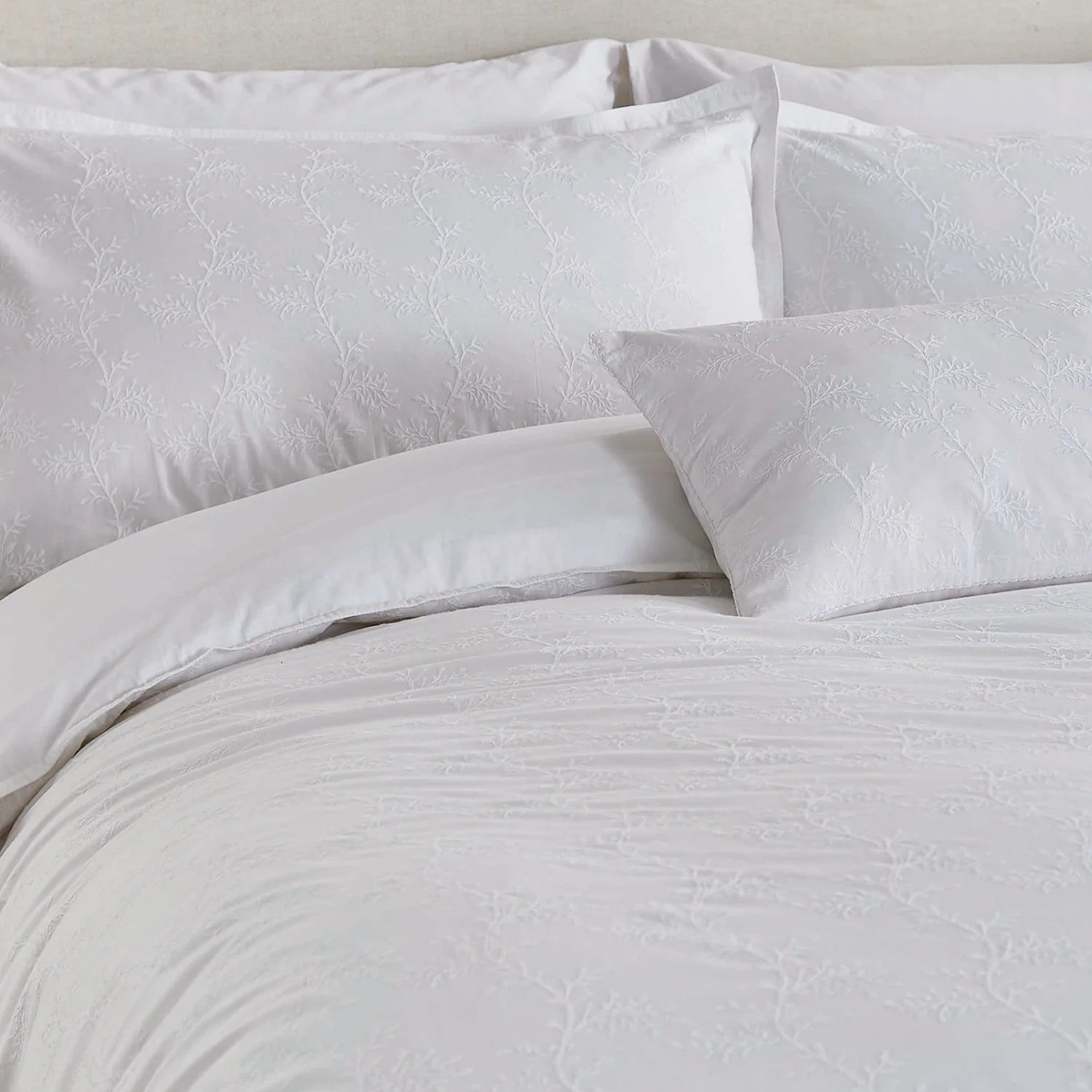 Murmur "Bea" Embroidery Duvet Cover Sets in White