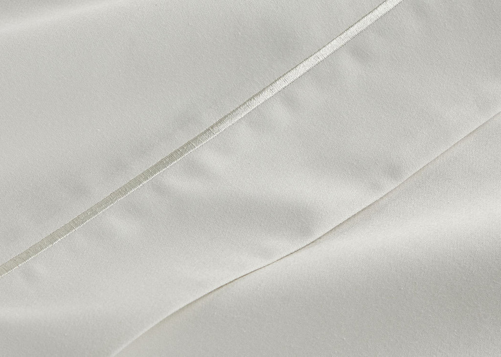 Christy "500TC Hygro Cotton Sateen" Bed Linen with Parchment boarder Stitch
